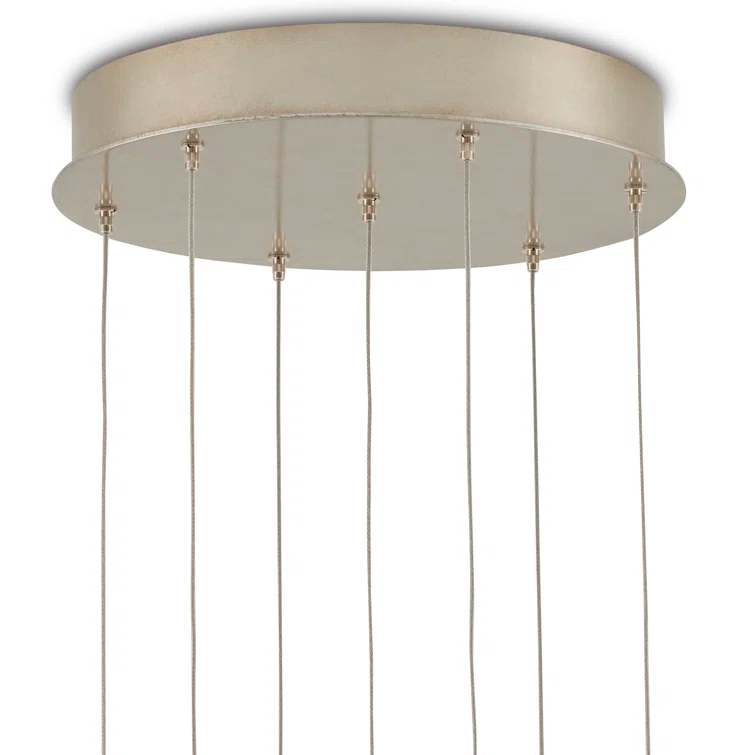 Beehive Silver Rattan 7-Light Adjustable Pendant