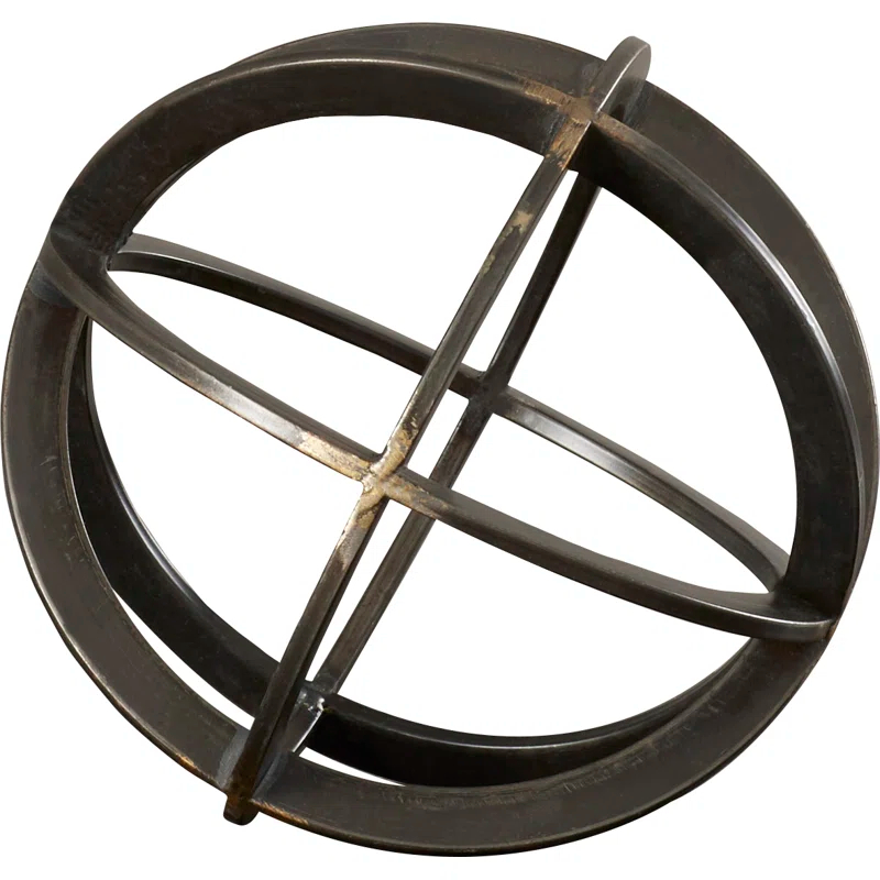 Galenna Antiqued Bronze 10" Metal Decorative Orb