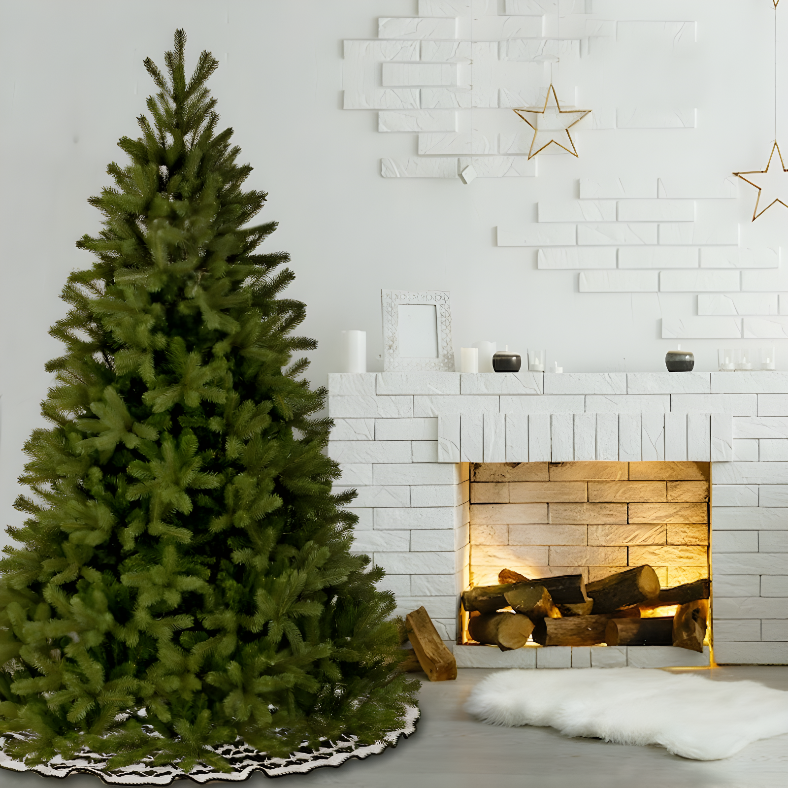 7.5' Unlit Feel Real Downswept Douglas Fir Artificial Christmas Tree - National Tree Company