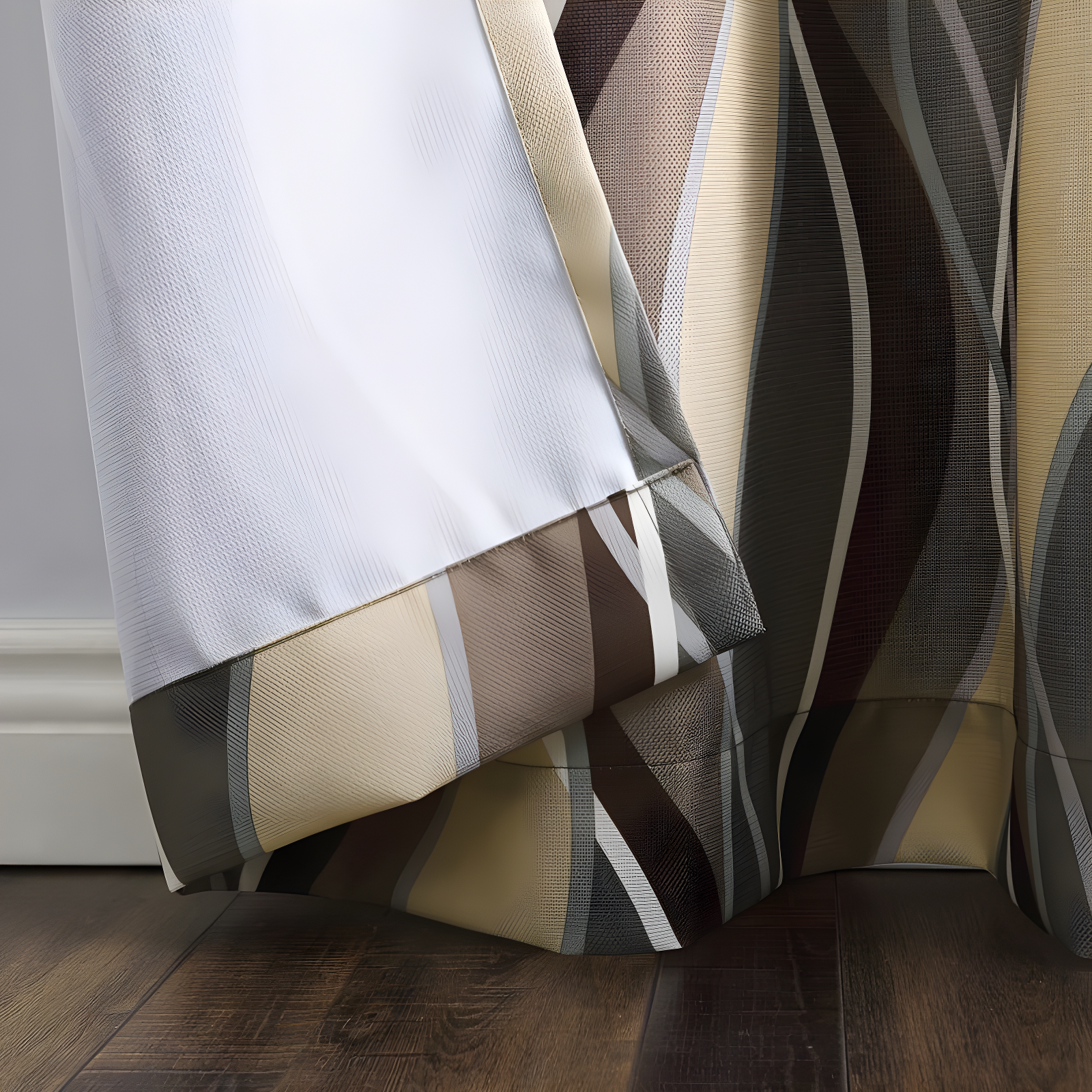 48"x63" No. 918 Semi-Sheer Intersect Ogee Wave Print Grommet Curtain Panel Spruce: Room Darkening Green Curtain
