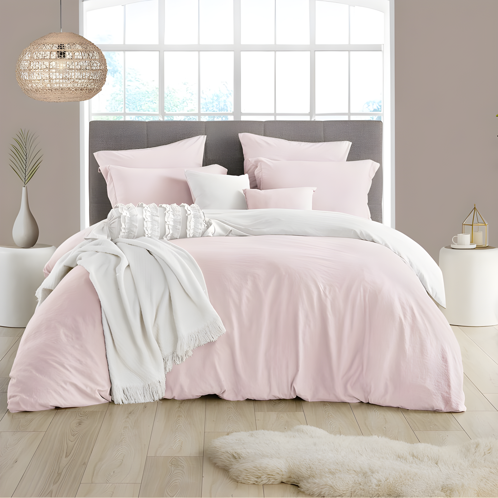 Swift Home Ultra Soft Reversible Crinkle Washed Microfiber Duvet Cover Set