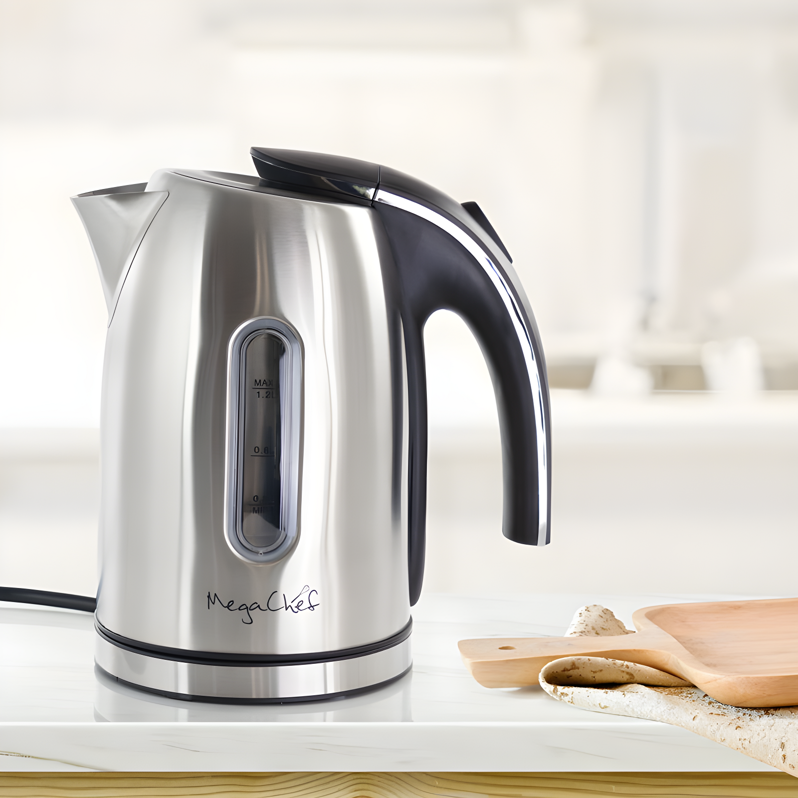 Mega Chef 1.27 Quarts Stainless Steel Electric Tea Kettle