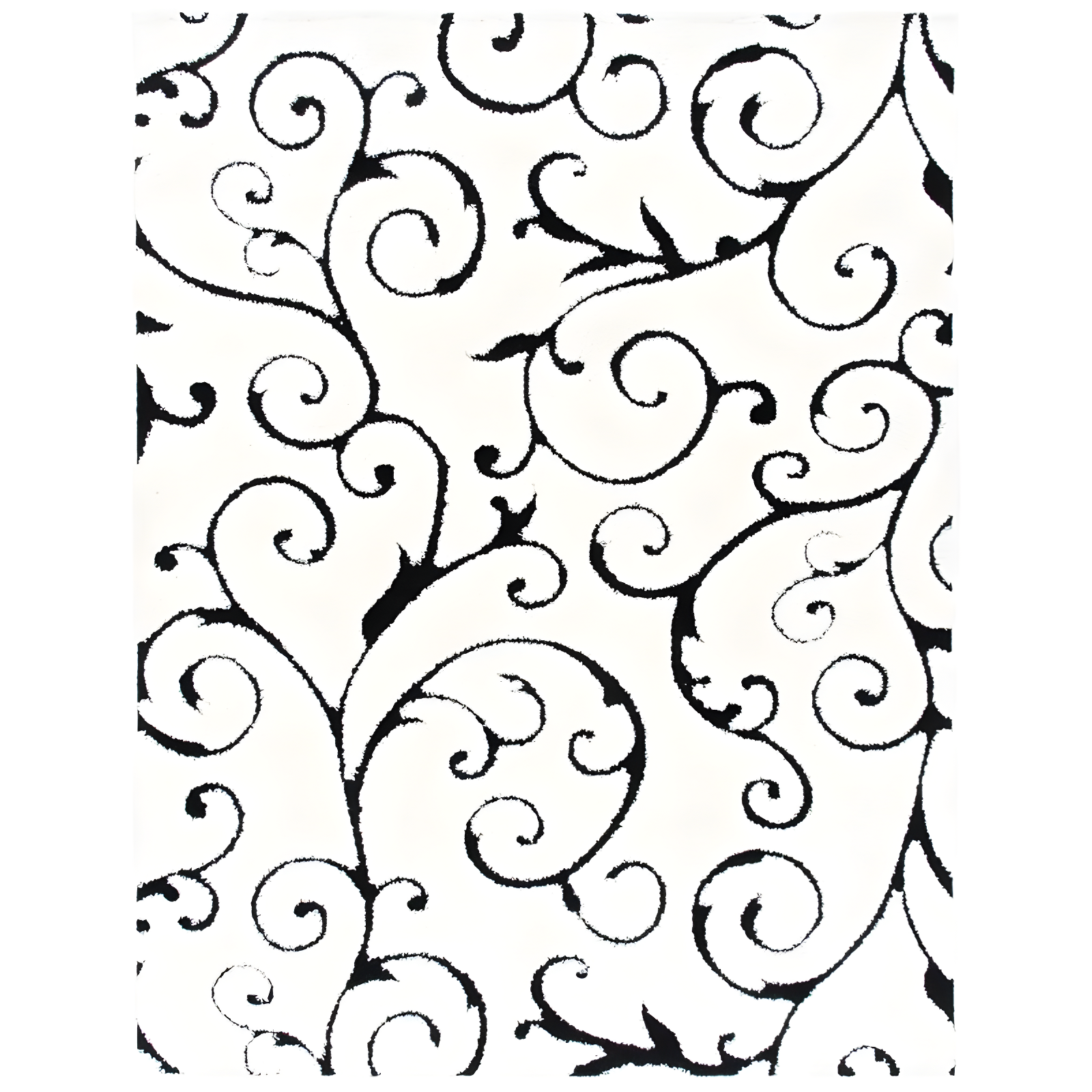 Florida Shag SG455 Power Loomed Indoor Area Rug - Ivory/Black - 8'x10' - Safavieh.