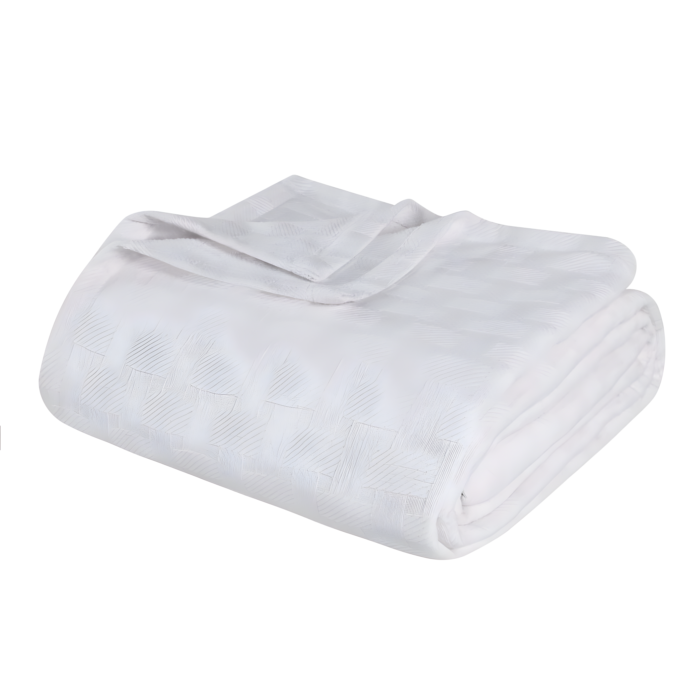 Superior Basketweave All-Season Cotton Blanket, Full/Queen, White