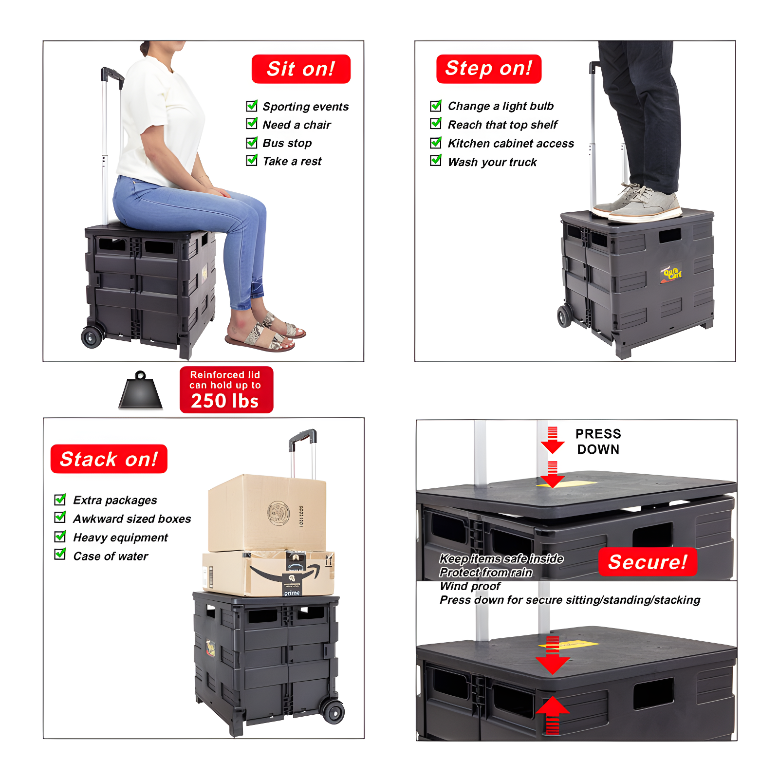 dbest products Quick Cart with Lid