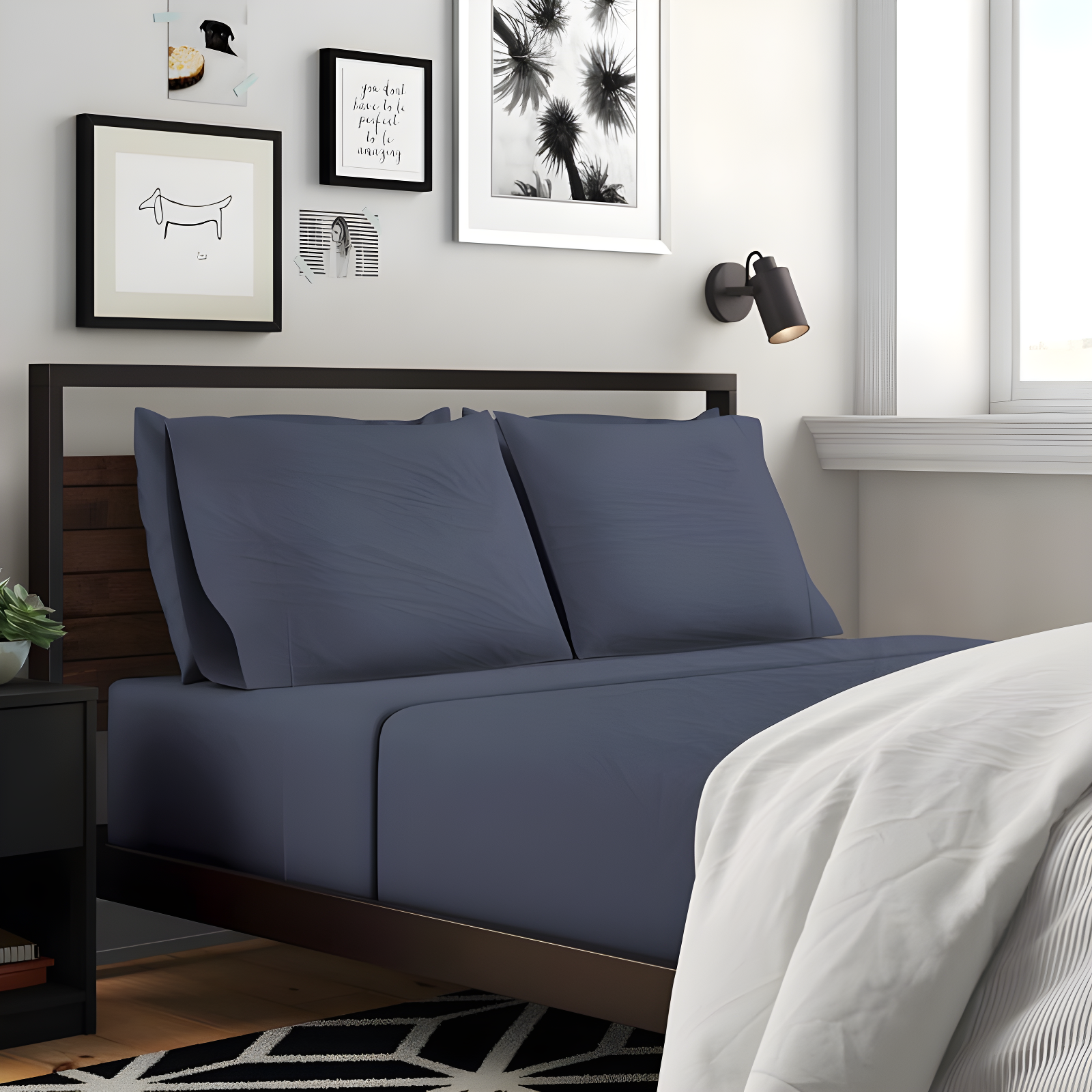 Brushed Microfiber Breathable Wrinkle Resistant Sateen Sheet Set