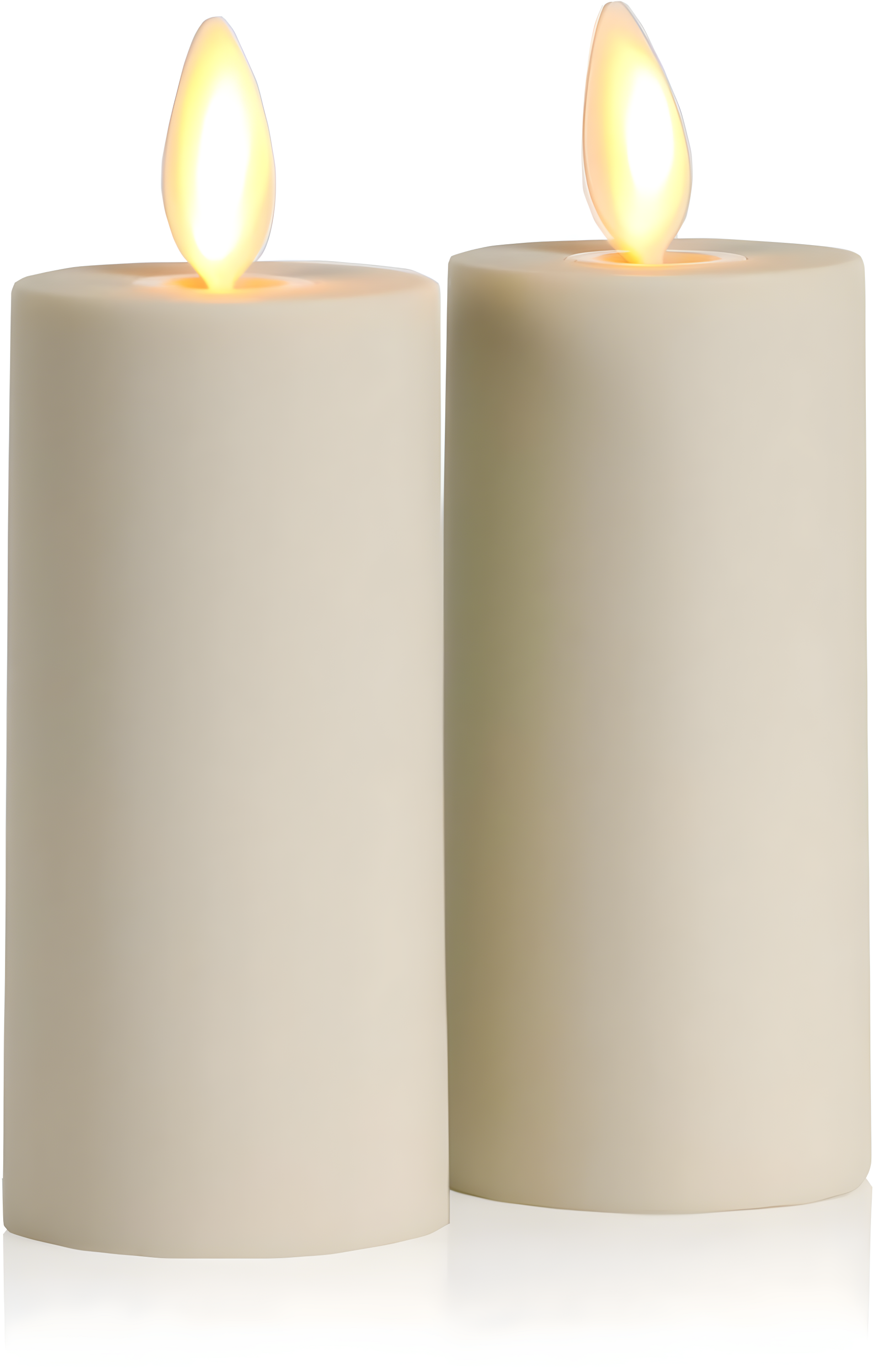 Luminara Realistic Artificial Moving Flame Votive Candle - Set of 2 - Moving Flame LED Battery Operated Lights for Christmas, Halloween - Remote Ready - Remote Sold Separately - Ivory - 1.5" x 4"