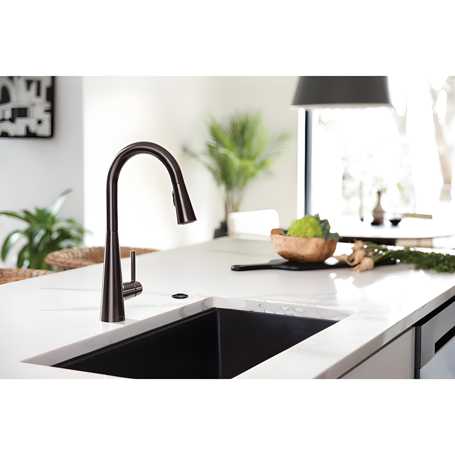 Moen Sleek Pull Down Single Handle Kitchen Faucet with Power Boost Technology and Duralock