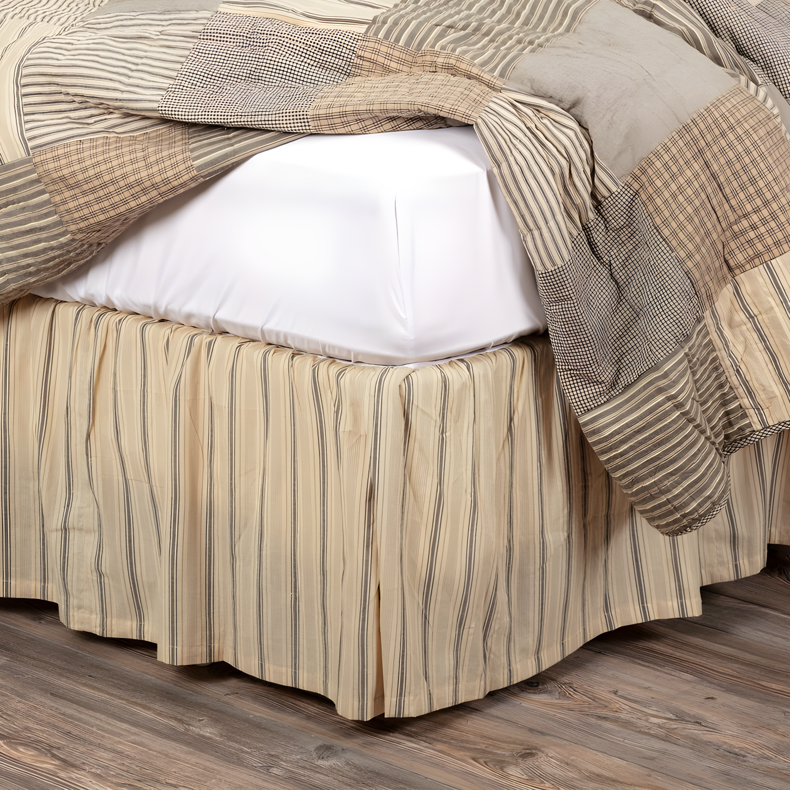 VHC Brands Sawyer Mill Ruffled Bed Skirt