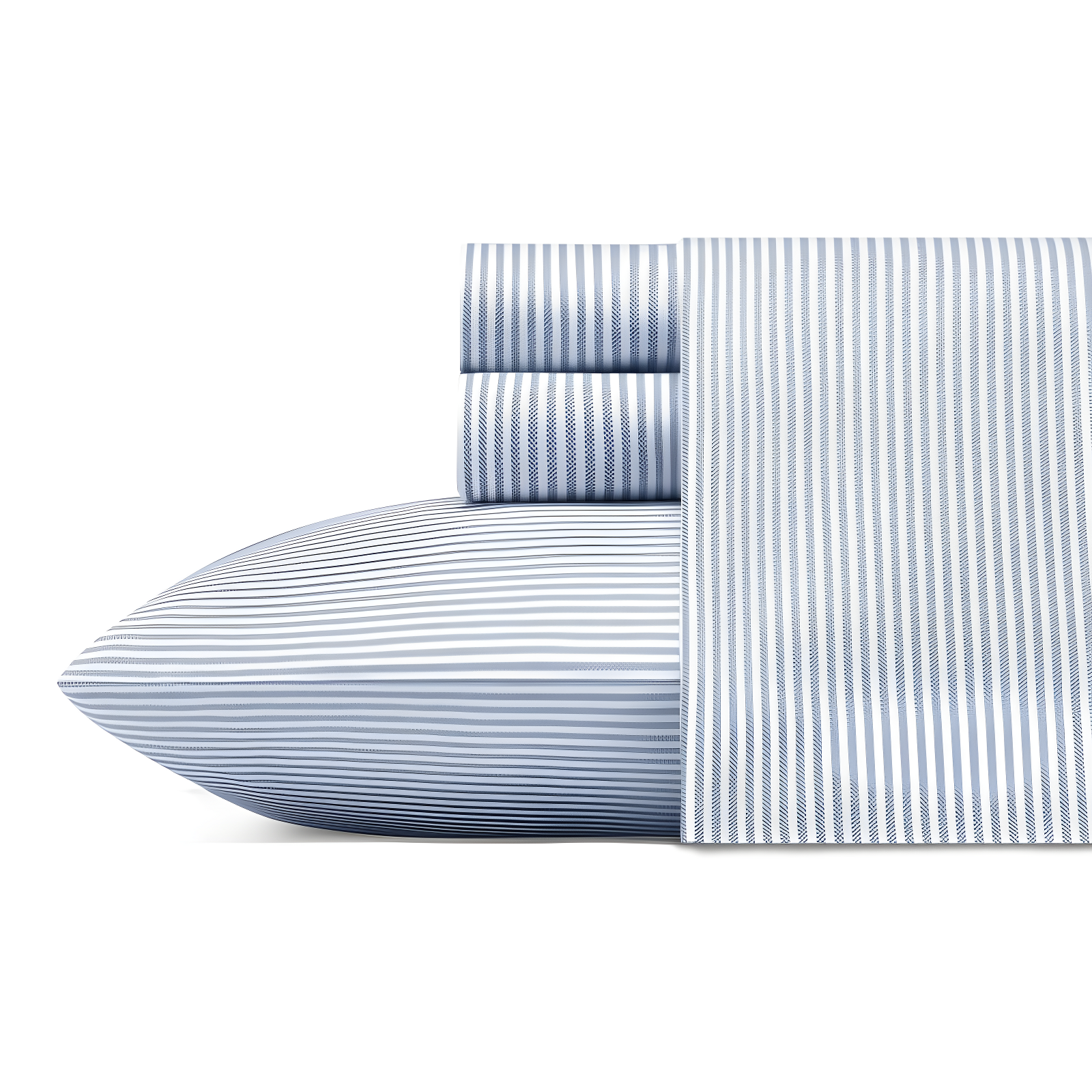 Oxford 200 Thread Count Striped 100% Cotton Percale Sheet Set
