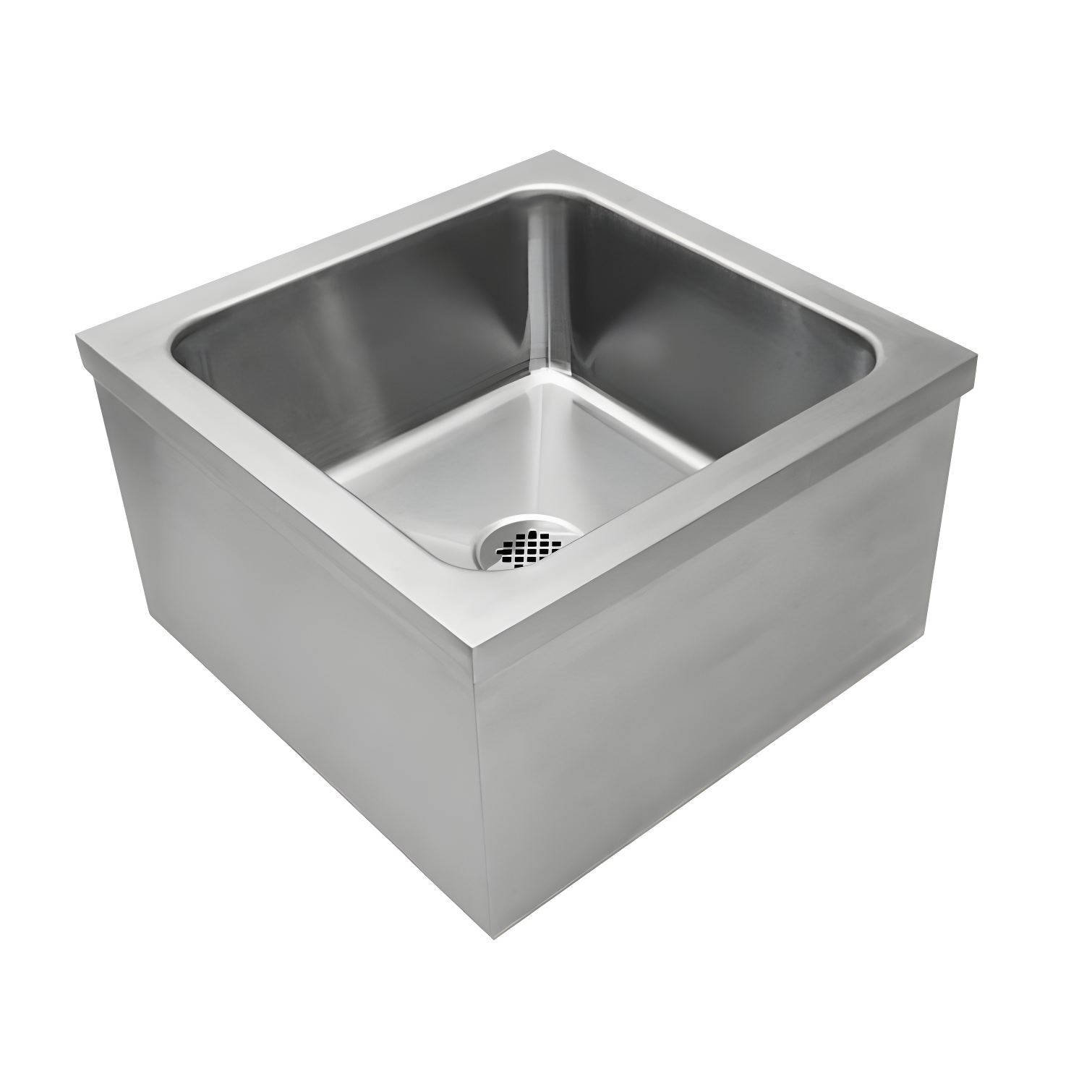 Stainless Steel Floor Mop Sink. 24" x 24" x 13" Sink
