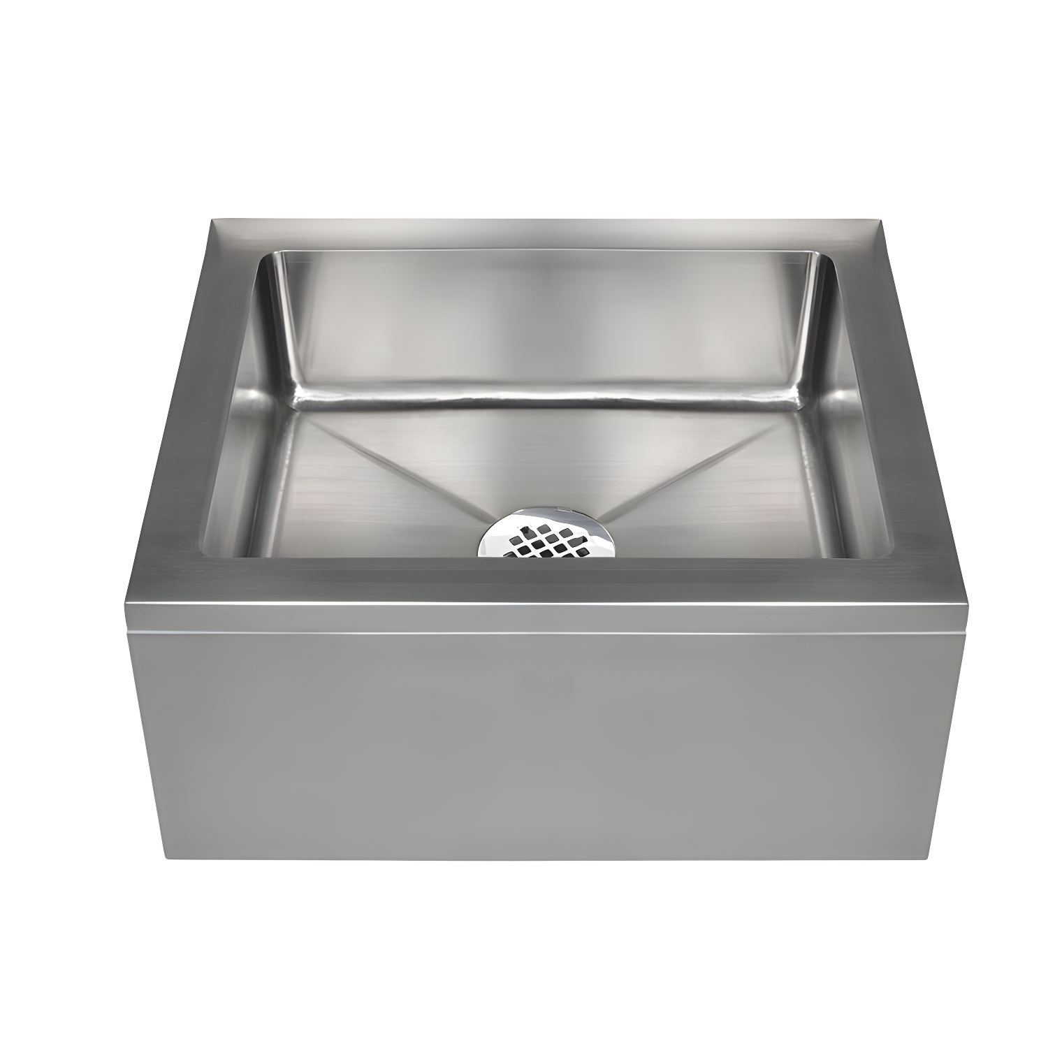 Stainless Steel Floor Mop Sink. 24" x 24" x 13" Sink