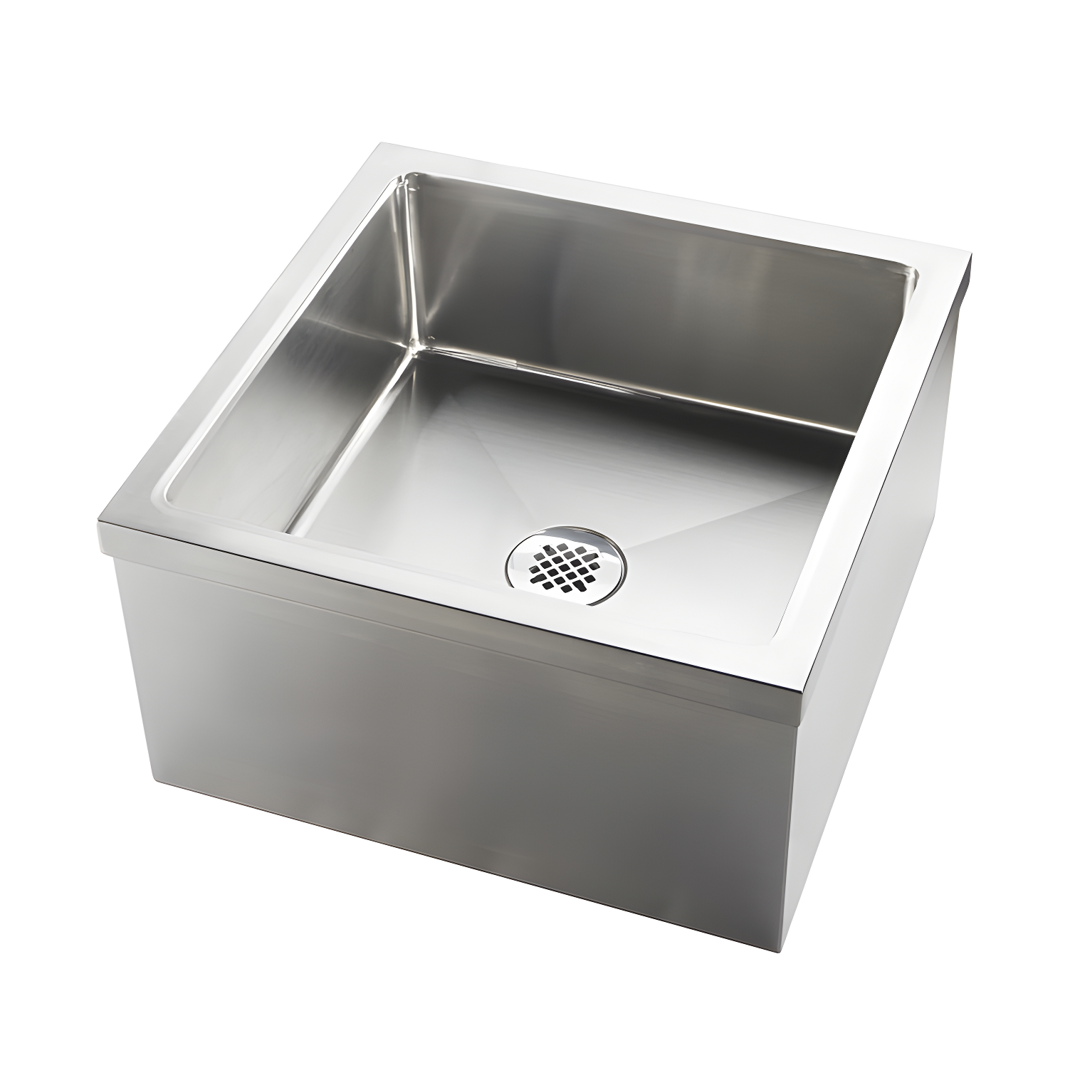 Stainless Steel Floor Mop Sink. 24" x 24" x 13" Sink