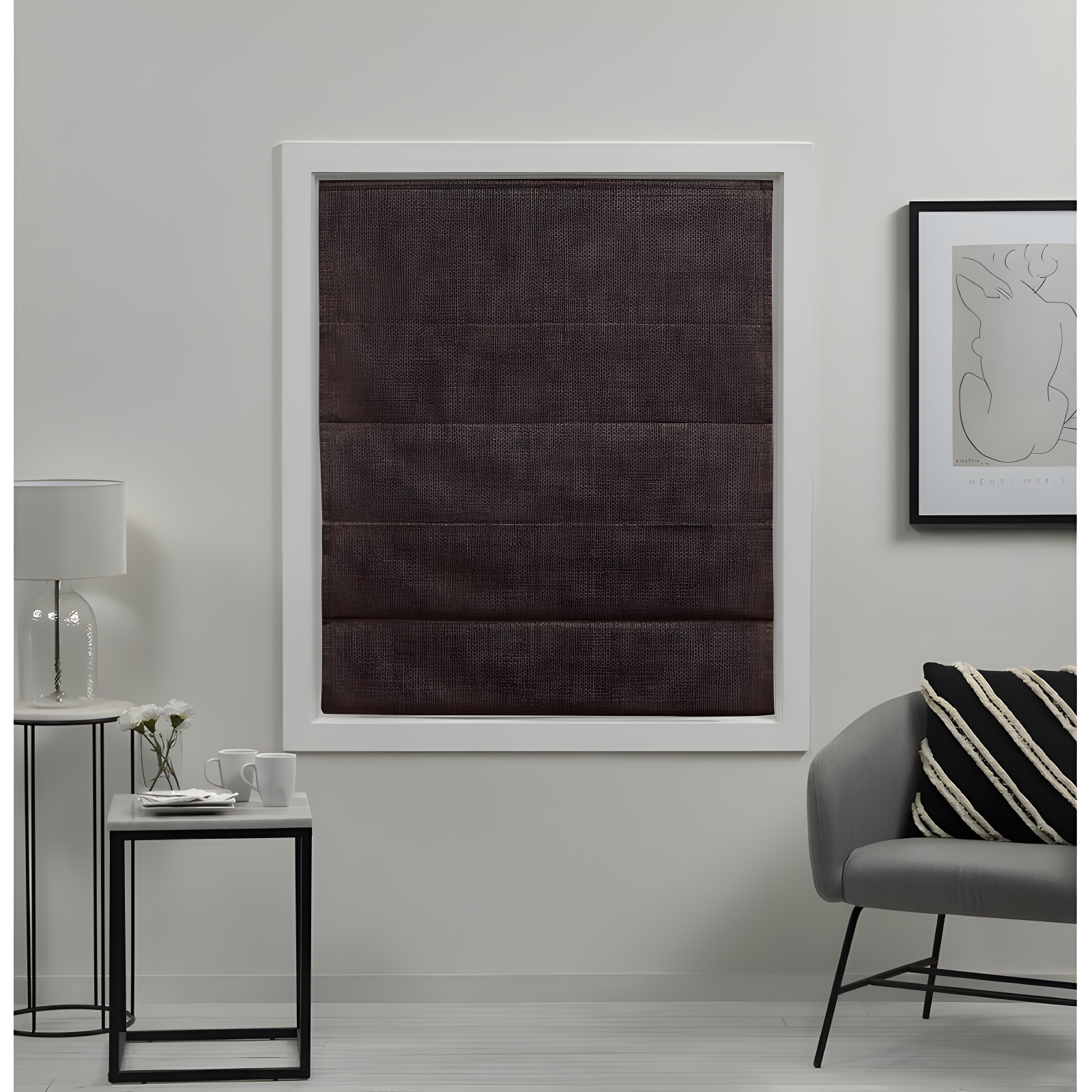 Amalgamated Textiles Exclusive Home Acadia 100% Blackout Roman Shade