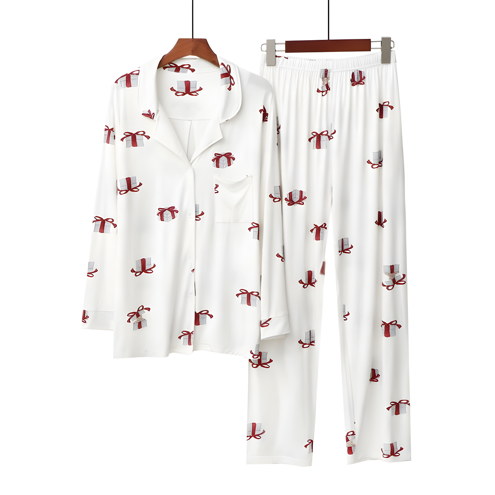 Richie House Cotton Blend Ankle Bathrobe with Pockets