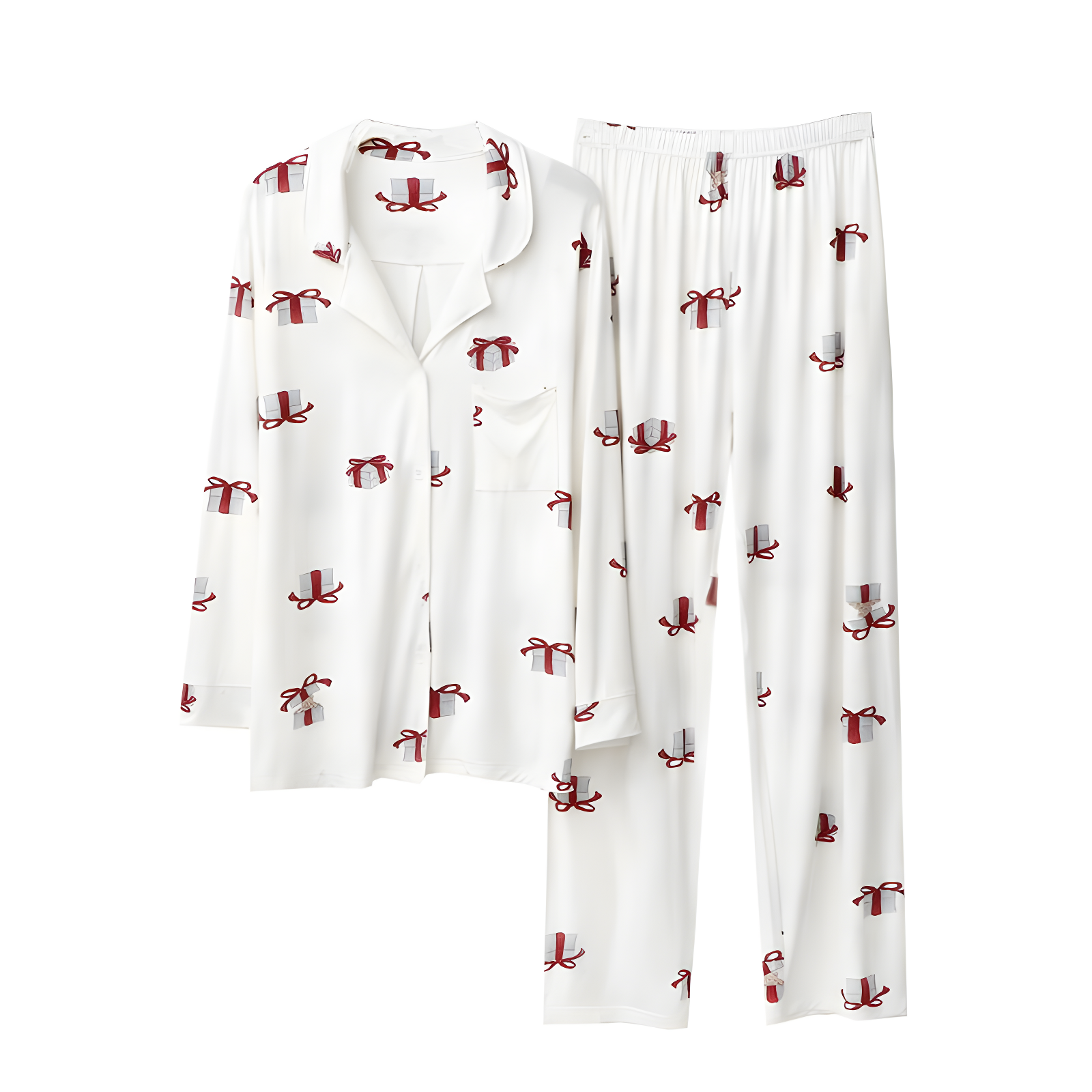 Richie House Cotton Blend Ankle Bathrobe with Pockets