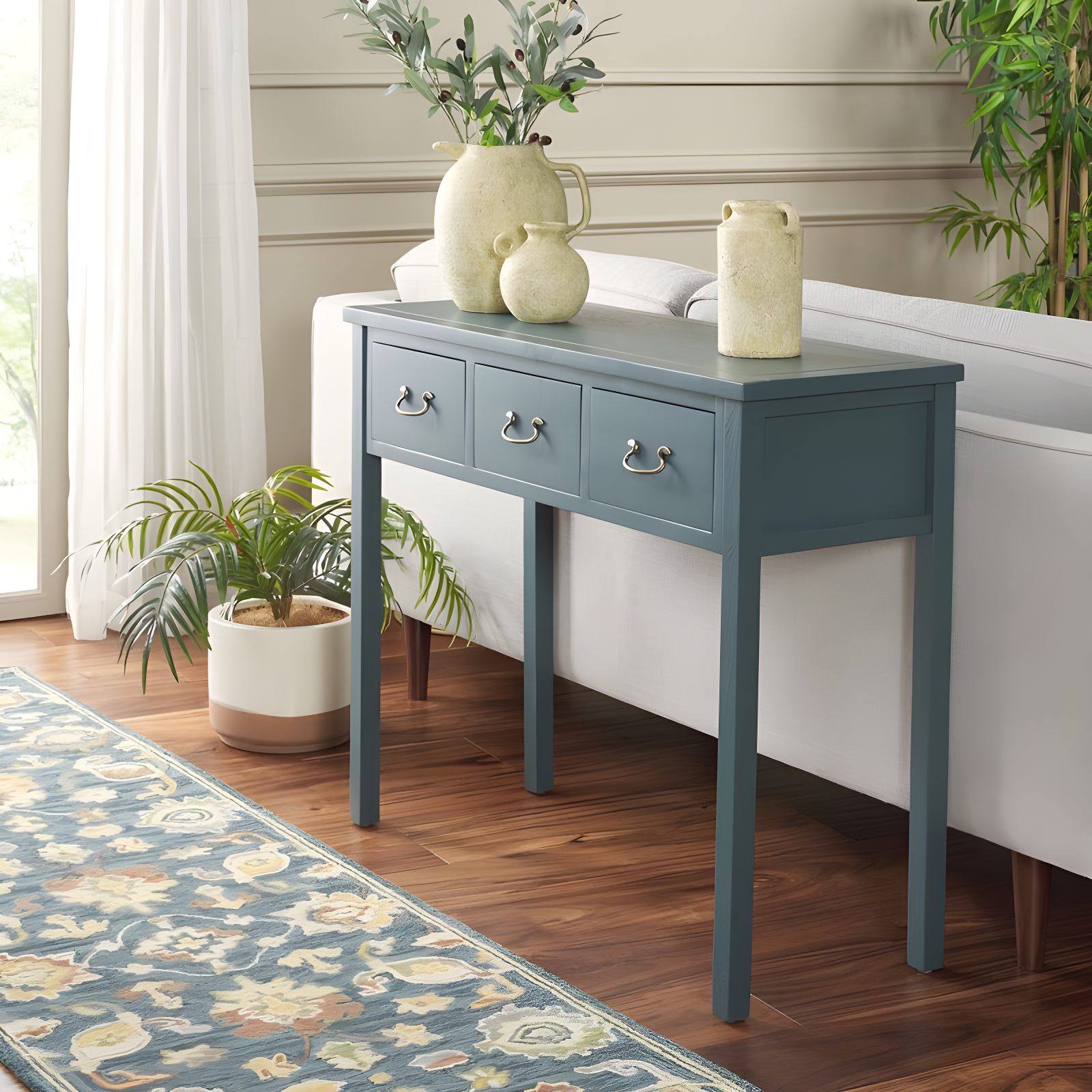 Cindy Console Table - Teal - Safavieh