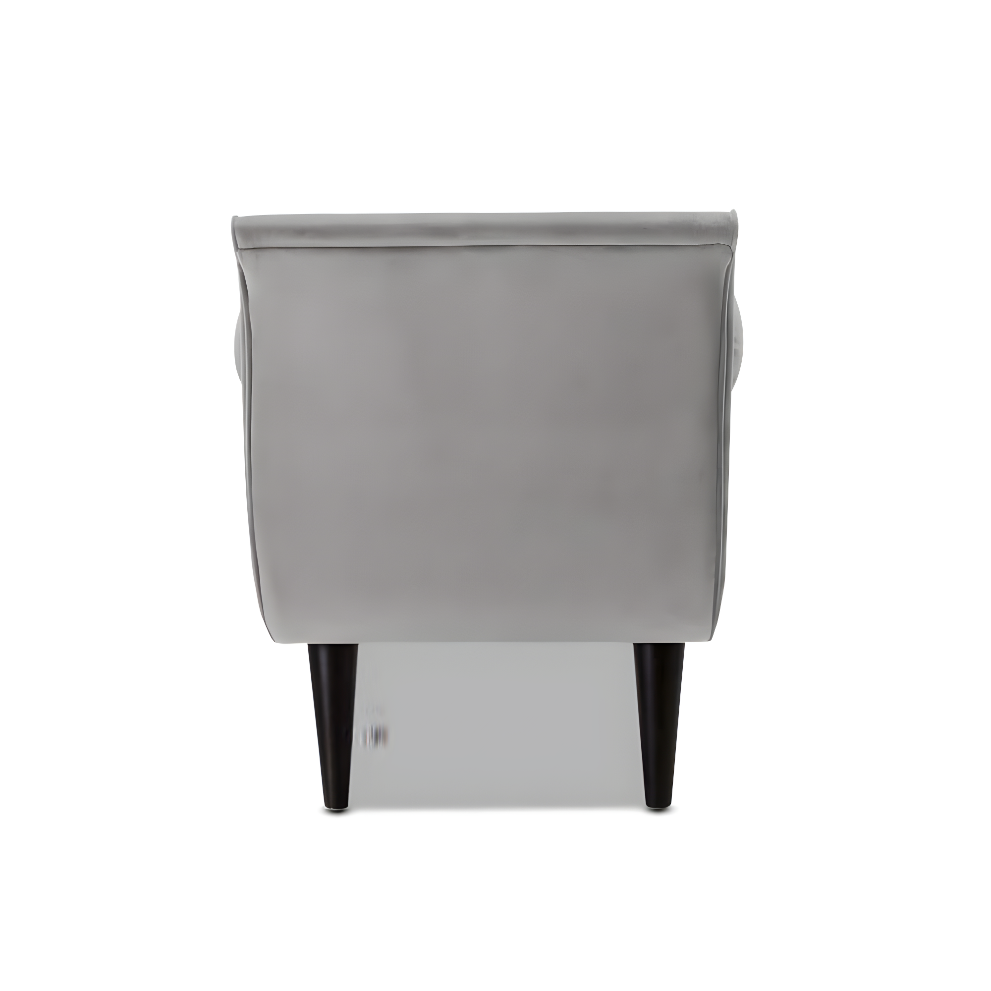 Alma Tufted Flare Arm Entryway Bench, Opal Grey