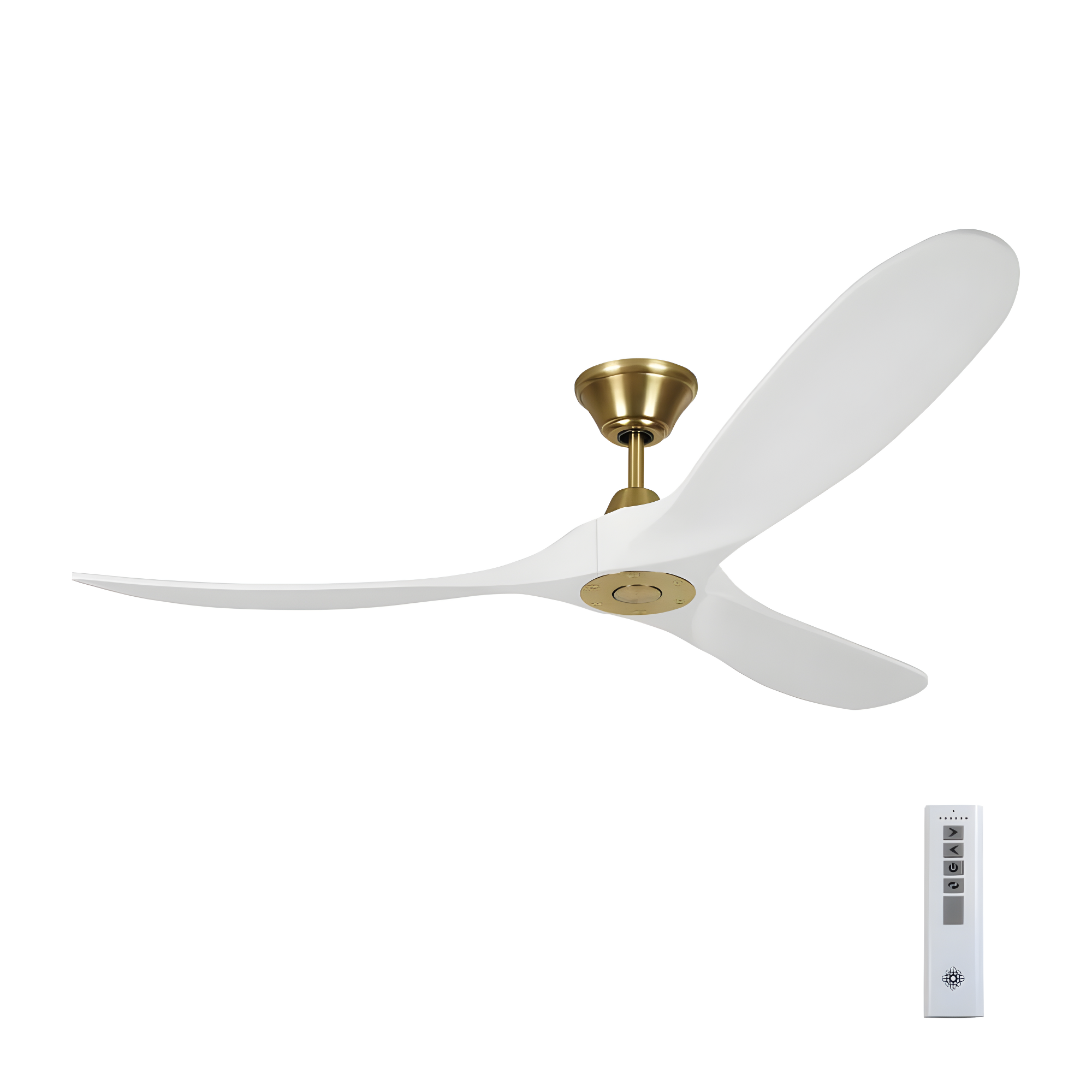 Monte Carlo 3MAVR60RZWBBS 60" Maverick - Matte White With Burnished Brass