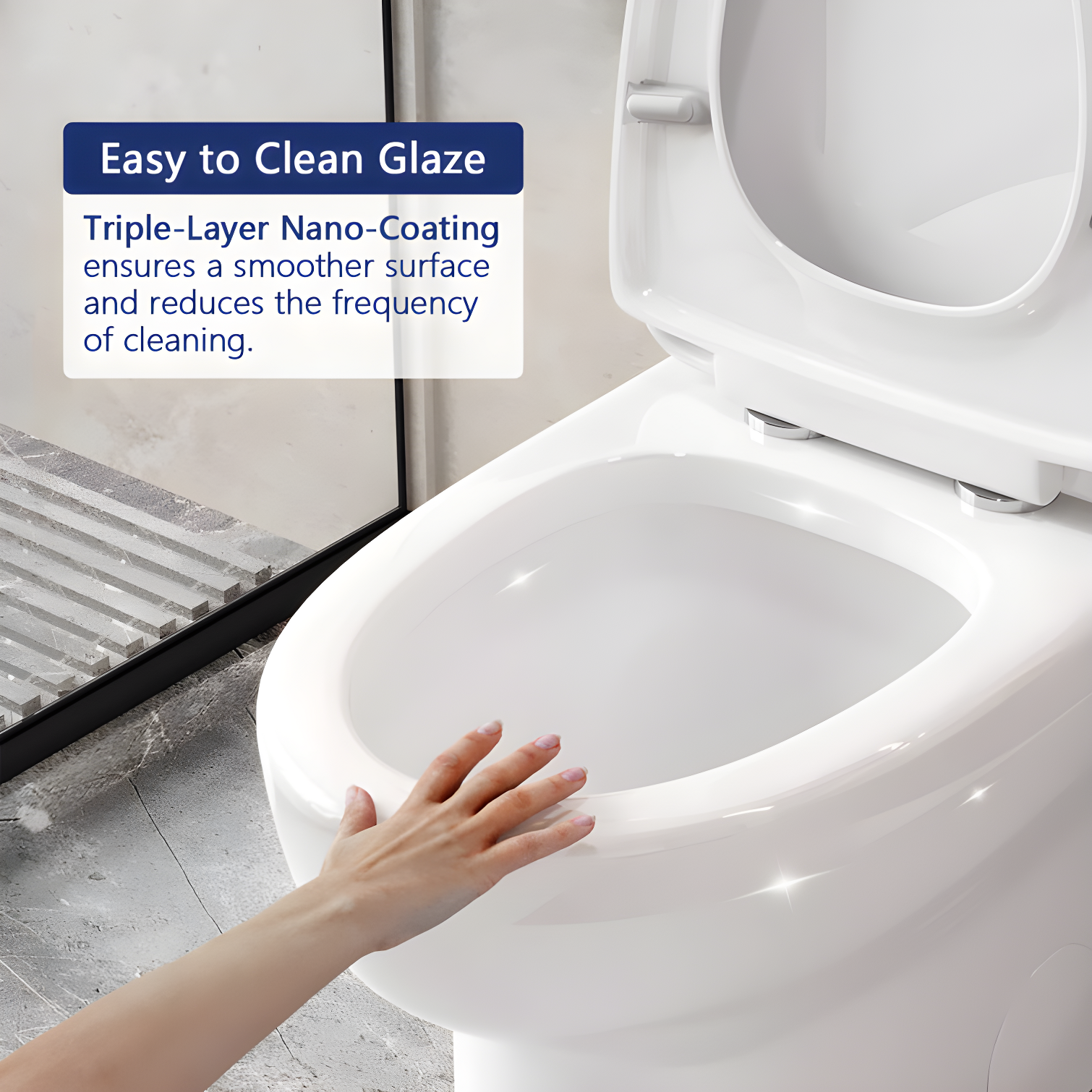 Ally Standard Bathroom Toielt, Modern Toilet with Comfort Chair Height Floor Mounted(Seat Included)