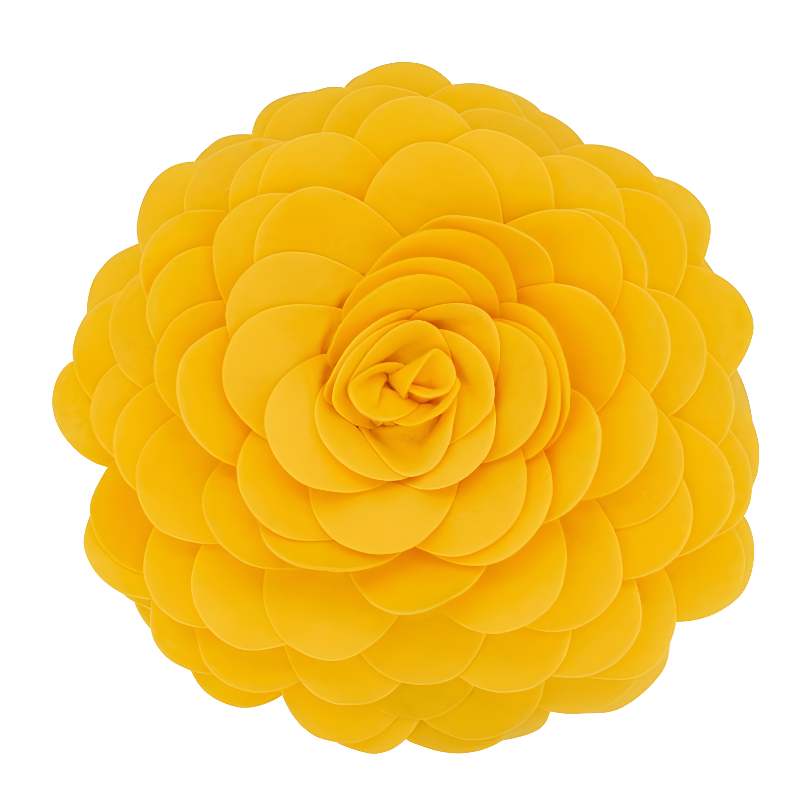 Flower Appliqued Felt Throw Pillow