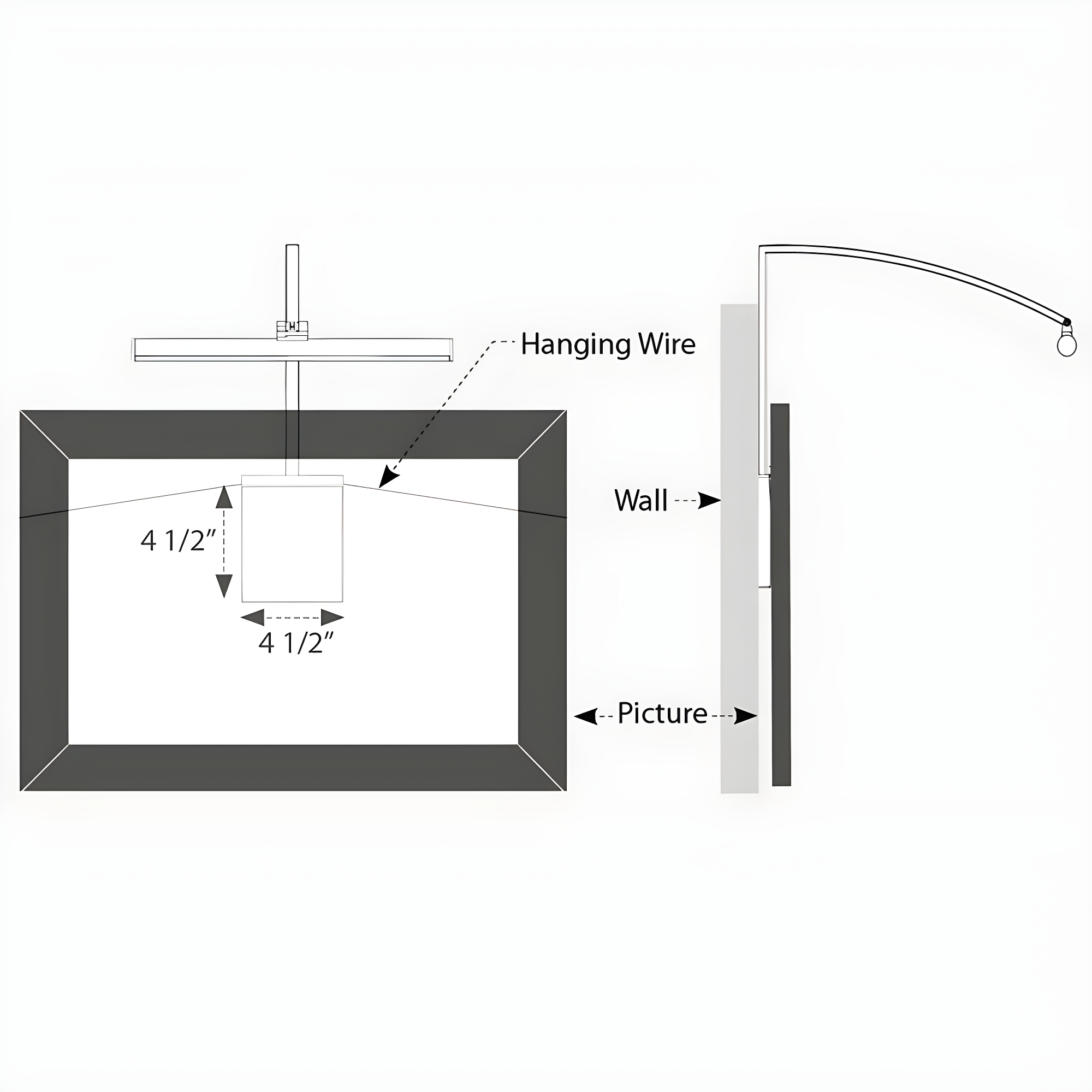 Black Adjustable LED Wall Mounted Picture Light