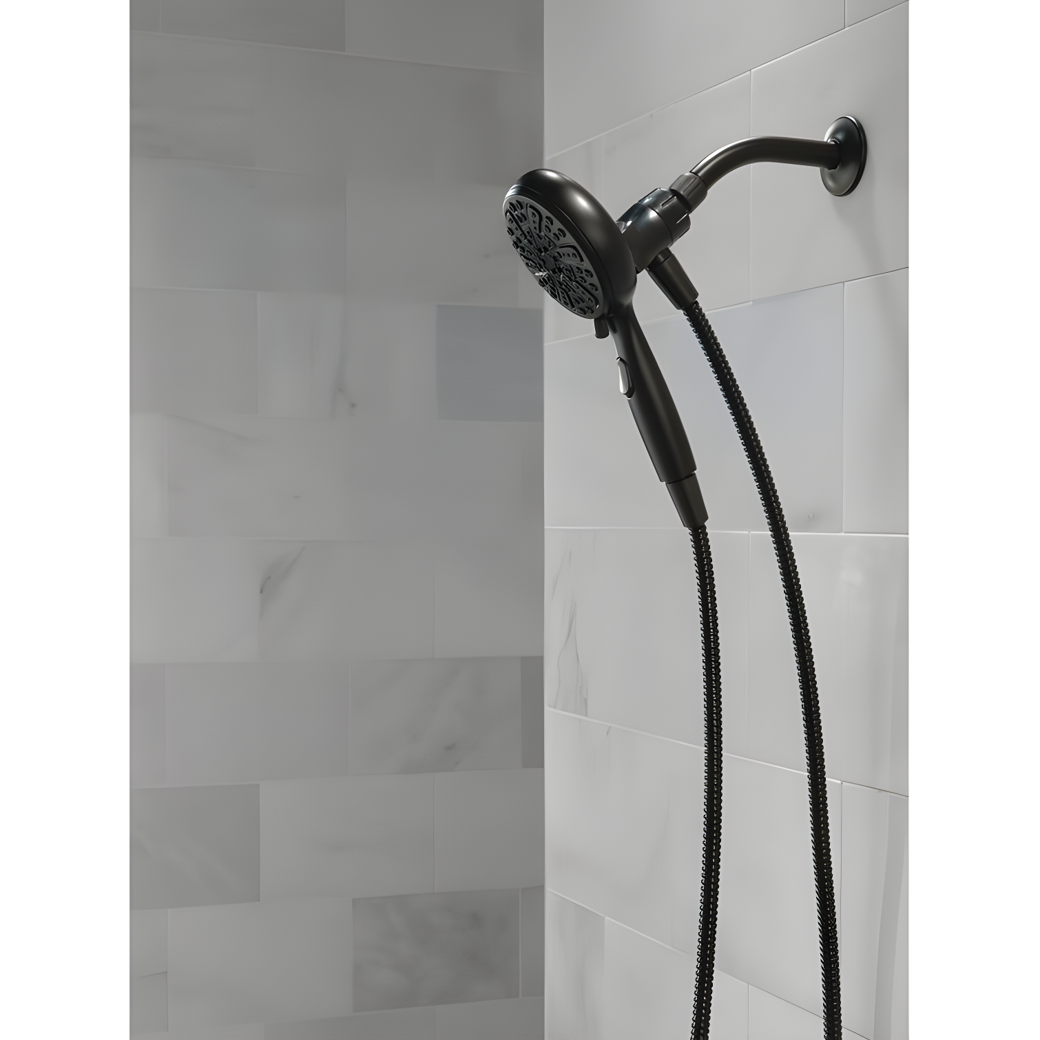 SureDock Magnetic Hand Held Shower Head, 5-Spray Detachable Round Shower Head 1.75 GPM