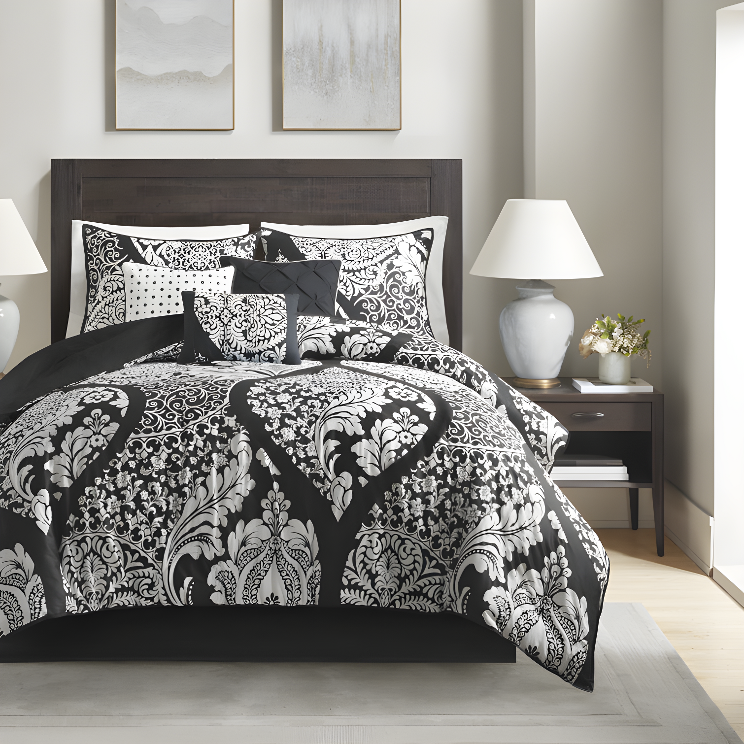 Madison Park Vienna 7 Piece Cotton Printed Comforter Set