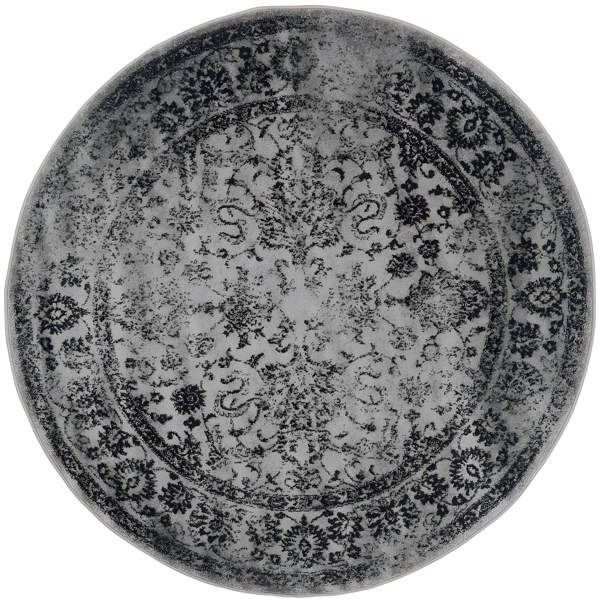 SAFAVIEH Adirondack Wyatt Traditional Area Rug, Grey/Black, 10' x 10' Round