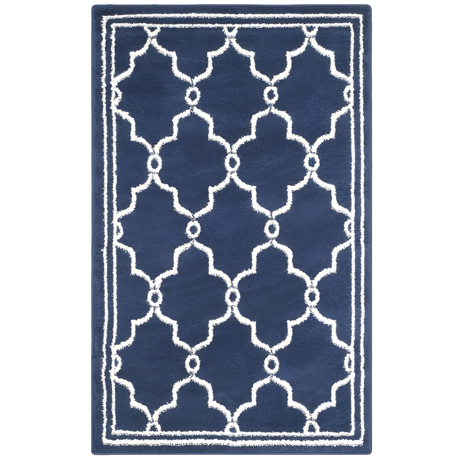 Amherst AMT414 Power Loomed Indoor Accent Rug - Navy/Beige - 2'6"x4' - Safavieh
