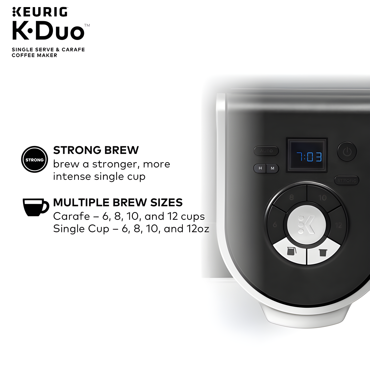 Keurig K-Duo Coffee Maker, with Single-Serve K-Cup Pod, and 12 Cup Carafe Brewer