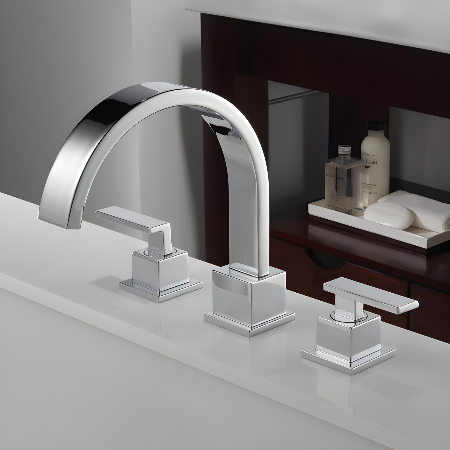 Vero Double Handle Deck Mounted Roman Tub Faucet Trim