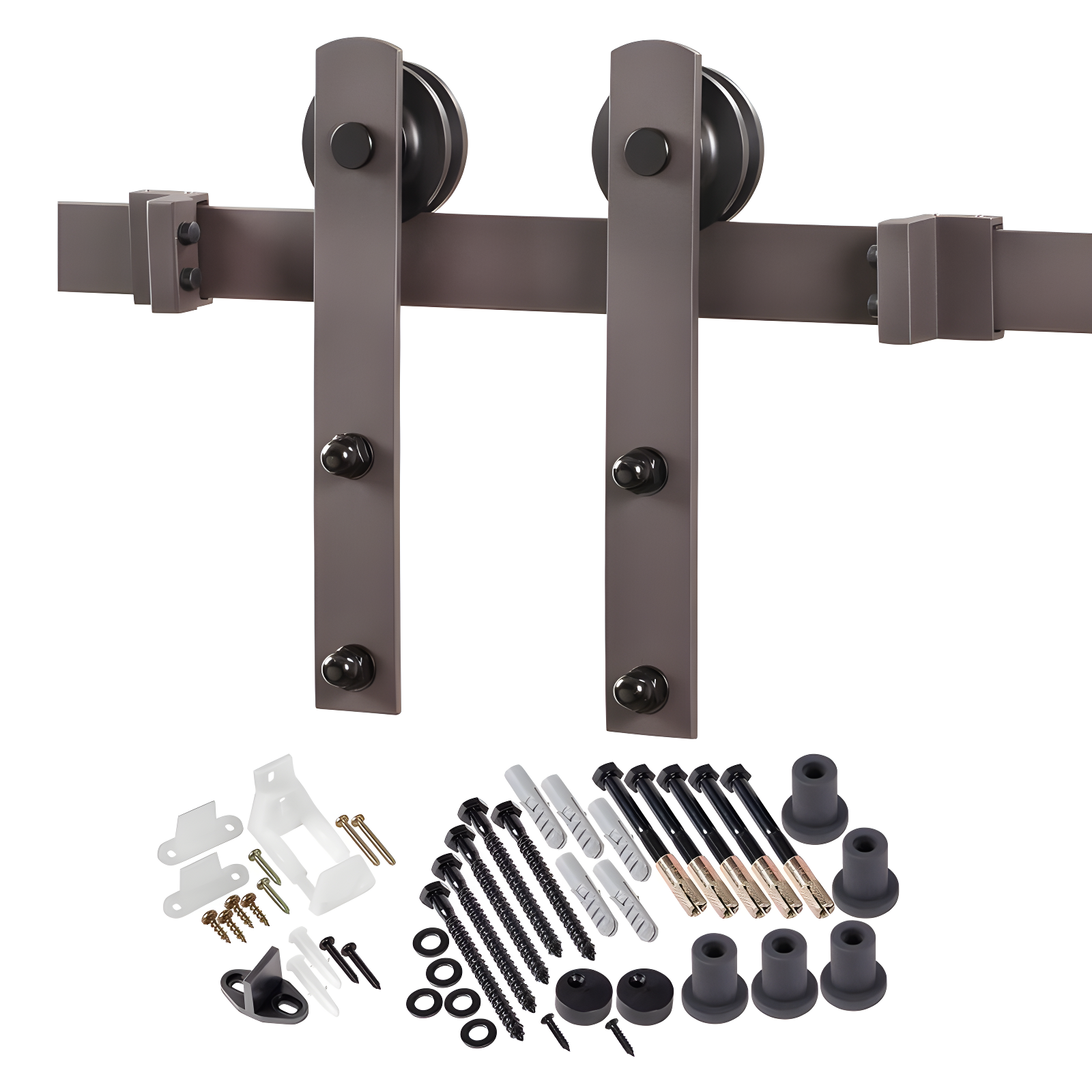 Spectrum Straight Strap Standard Single Barn Door Hardware Kit