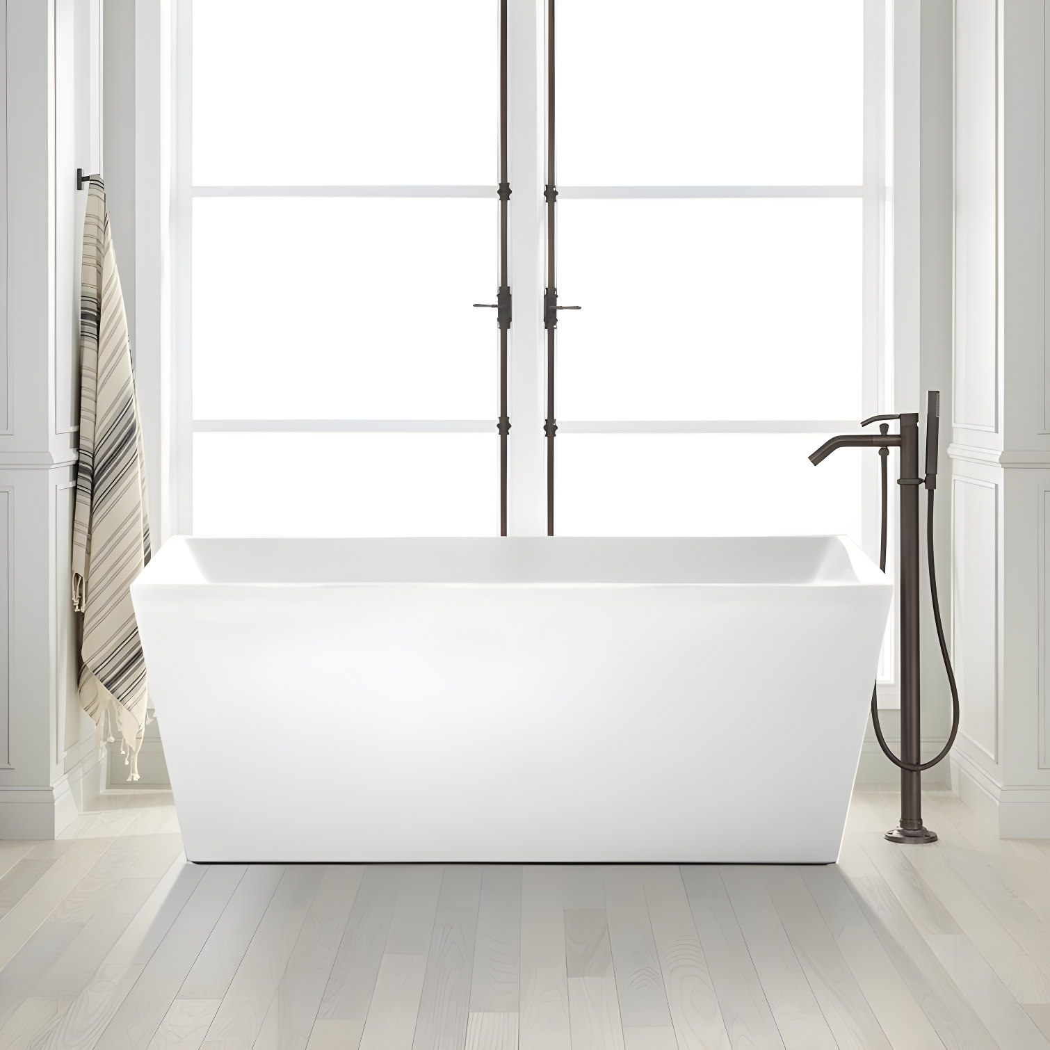 67'' x 32'' Freestanding Soaking Acrylic Bathtub