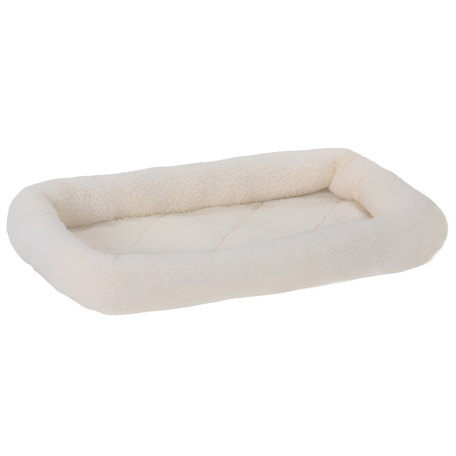 FurHaven Faux Lambswool Crate Bolster Pet Bed