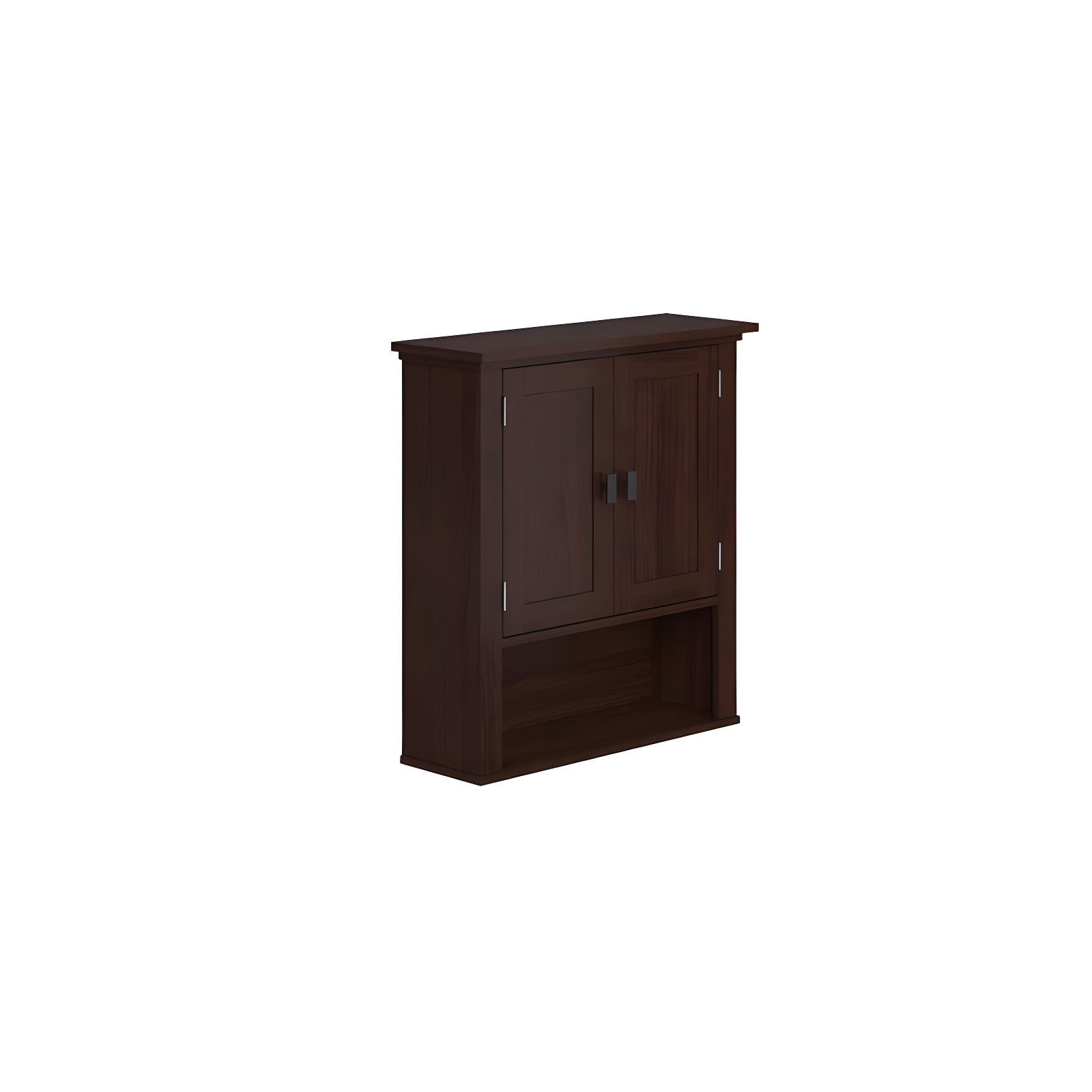 RiverRidge Hayward Two-Door Bathroom and Laundry Wall Mount Storage Medicine Cabinet with Fixed and Adjustable Shelf - Light Woodgrain: Composite Wood