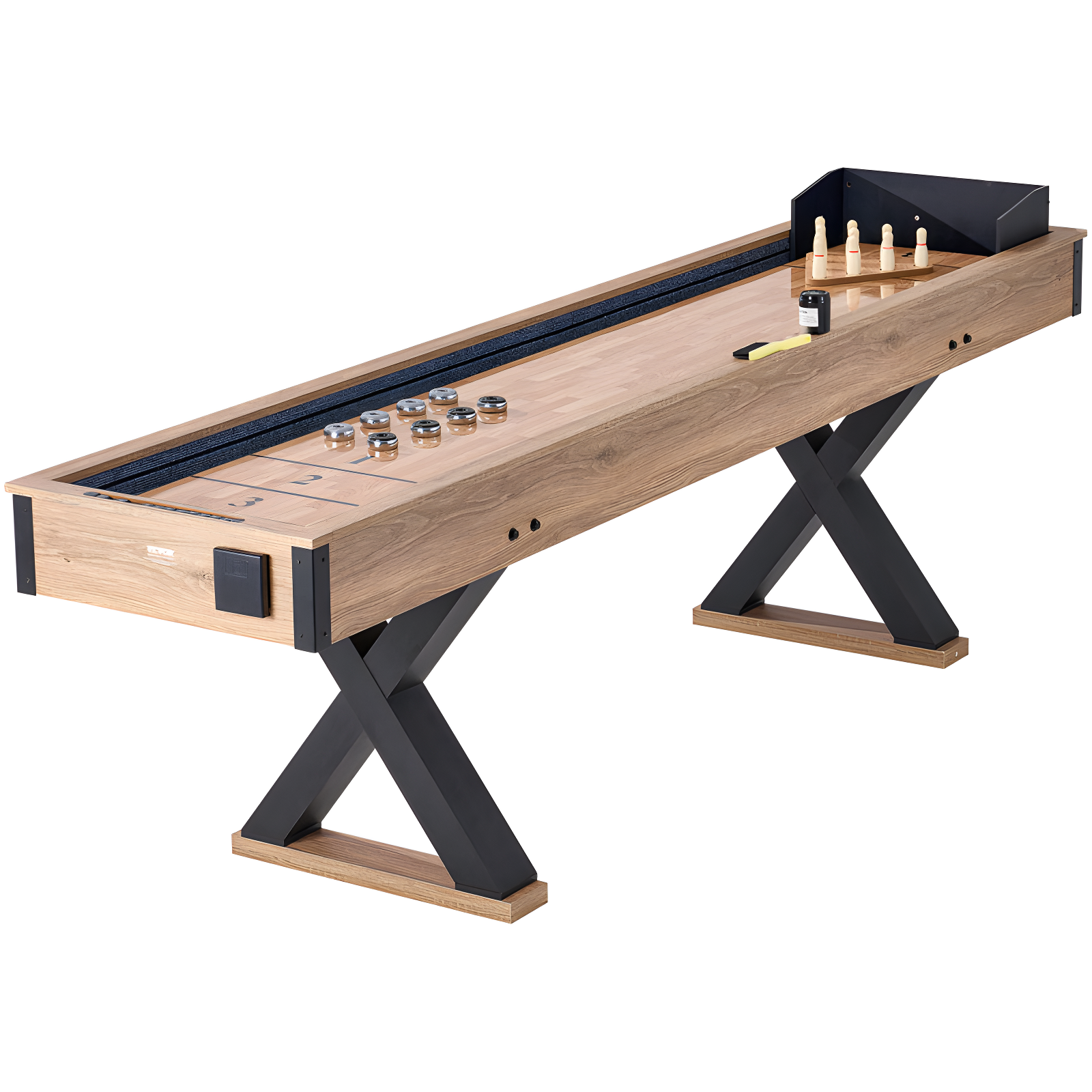 VEVOR Shuffleboard Table 2 in 1 Shuffleboard and Bowling Combo Game Set