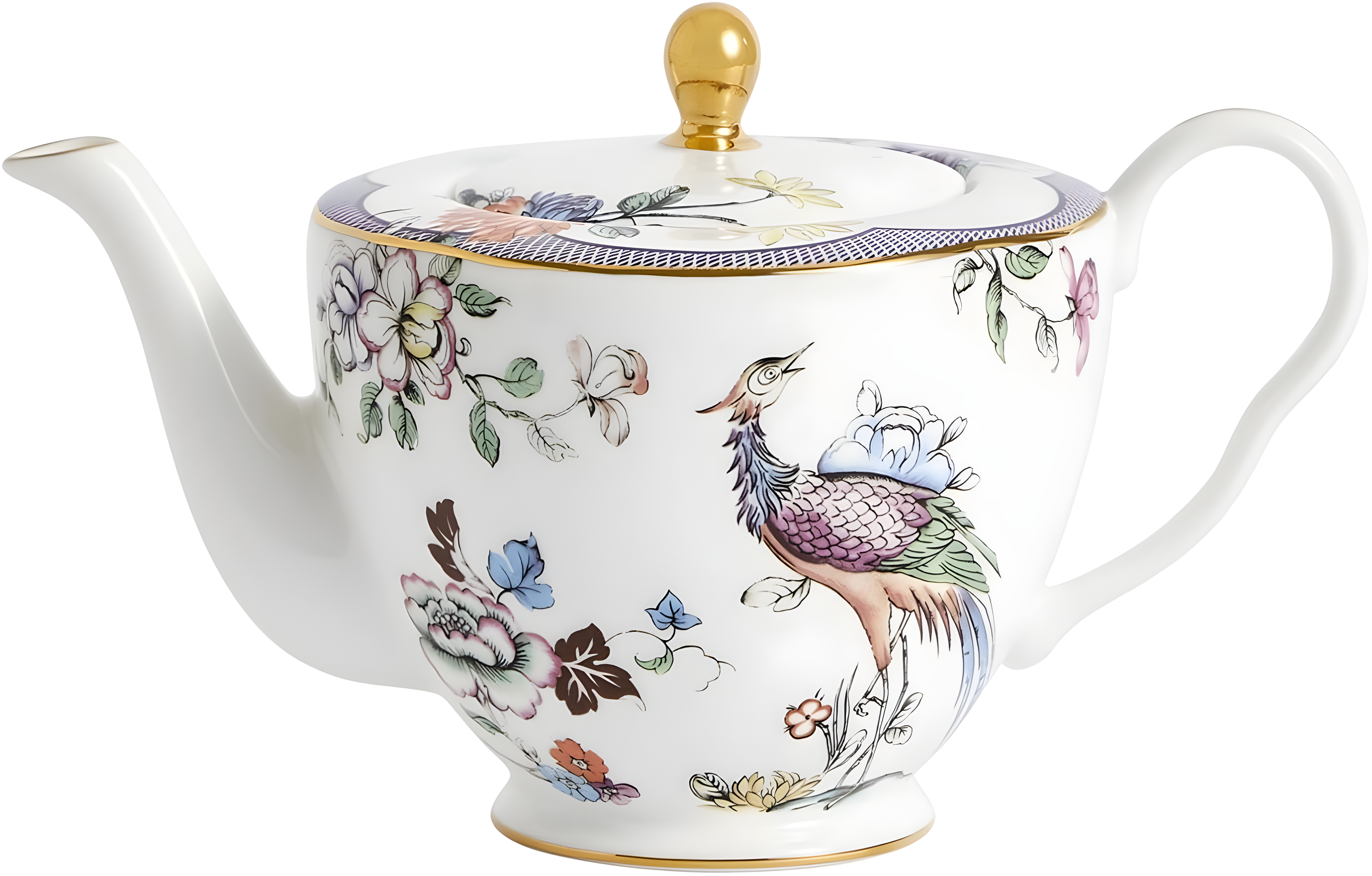 Fortune Floral Multicolor Fine Bone China Teapot