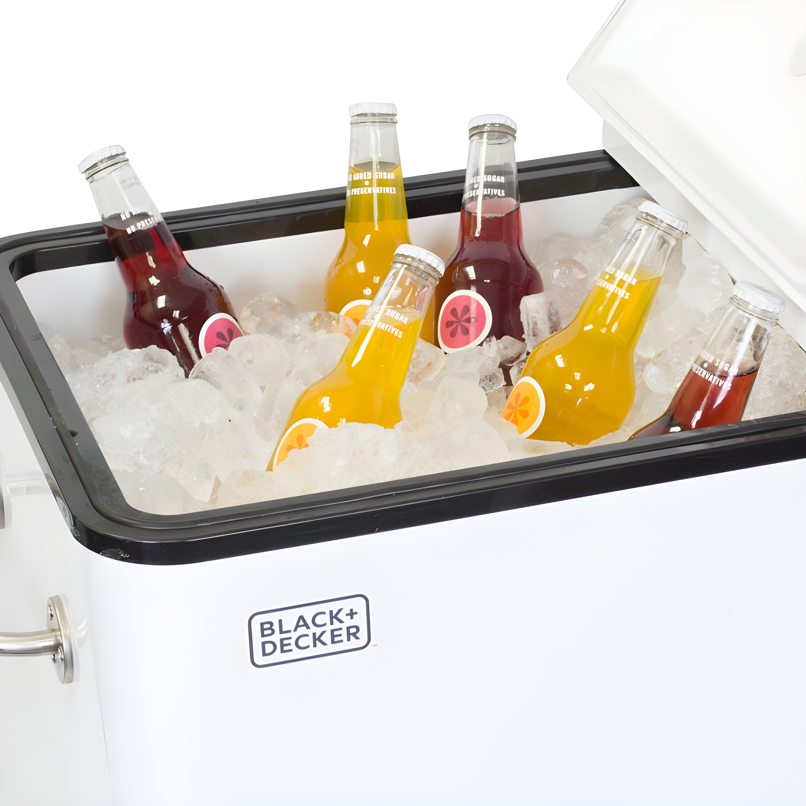 BLACK+DECKER Mobile Cooler Cart, 20-Gallon Capacity, White