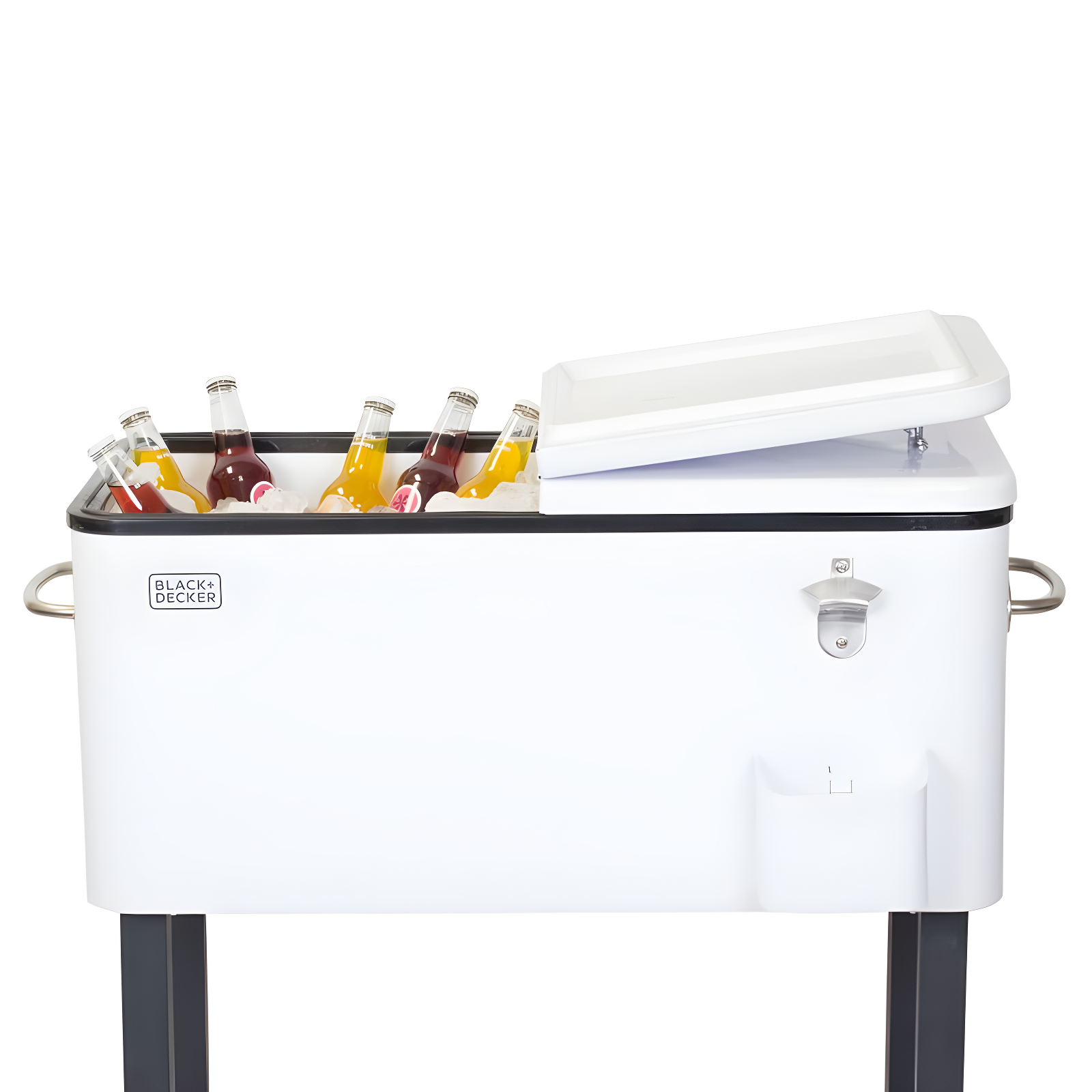 BLACK+DECKER Mobile Cooler Cart, 20-Gallon Capacity, White