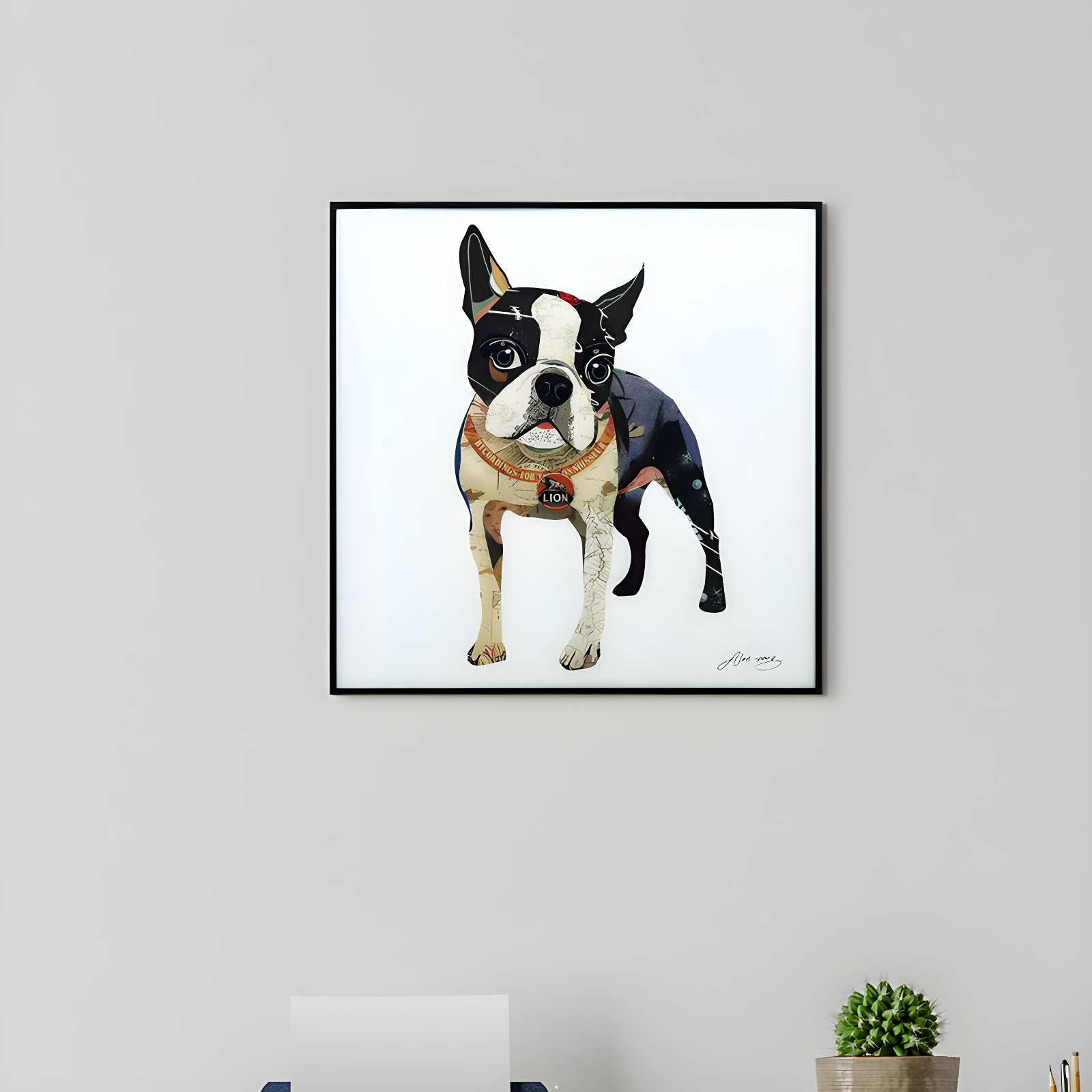 Red Barrel Studio® Apphia The Boxer - Picture Frame Graphic Art Print on Glass