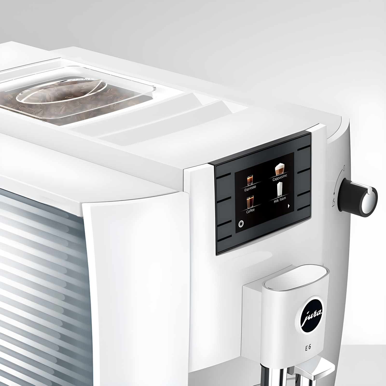 JURA ® E6 Piano White Espresso Machine