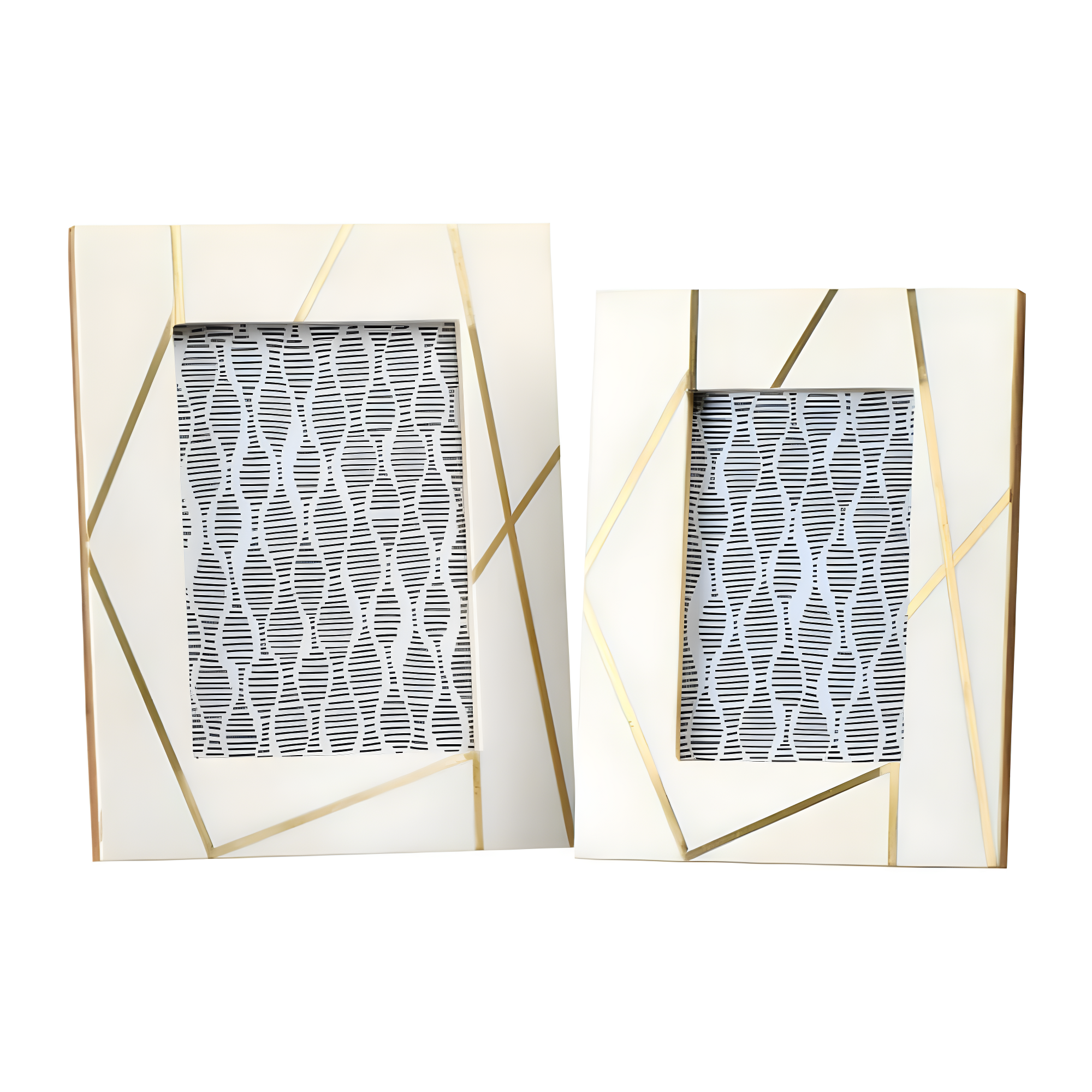 Creative Co-Op Resin Photo Frames, Set of 2 (4x6” and 5x7”)