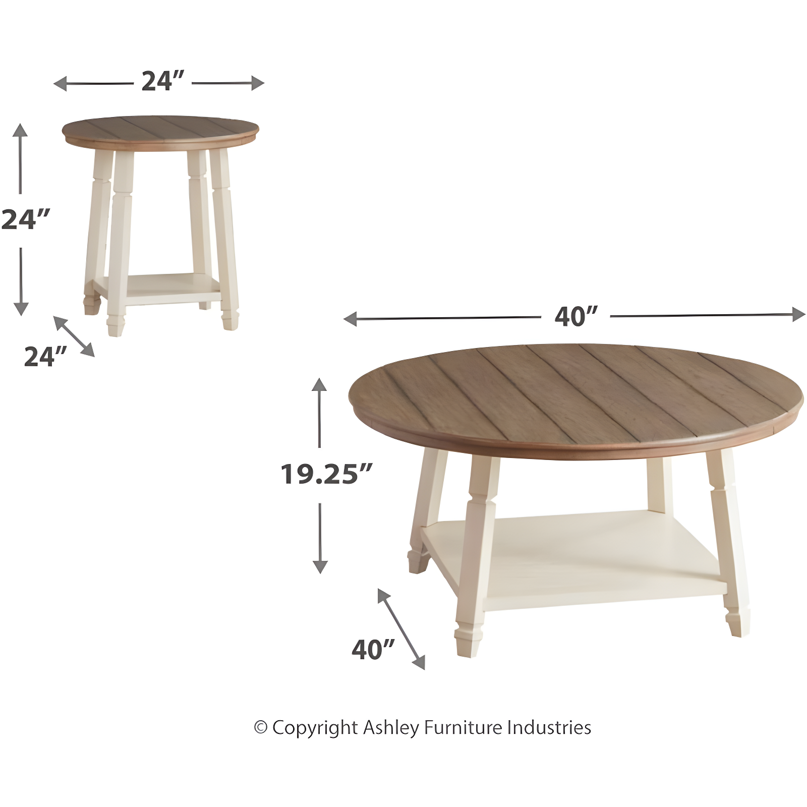 August Grove® Hackett 3 - Piece Living Room Table Set