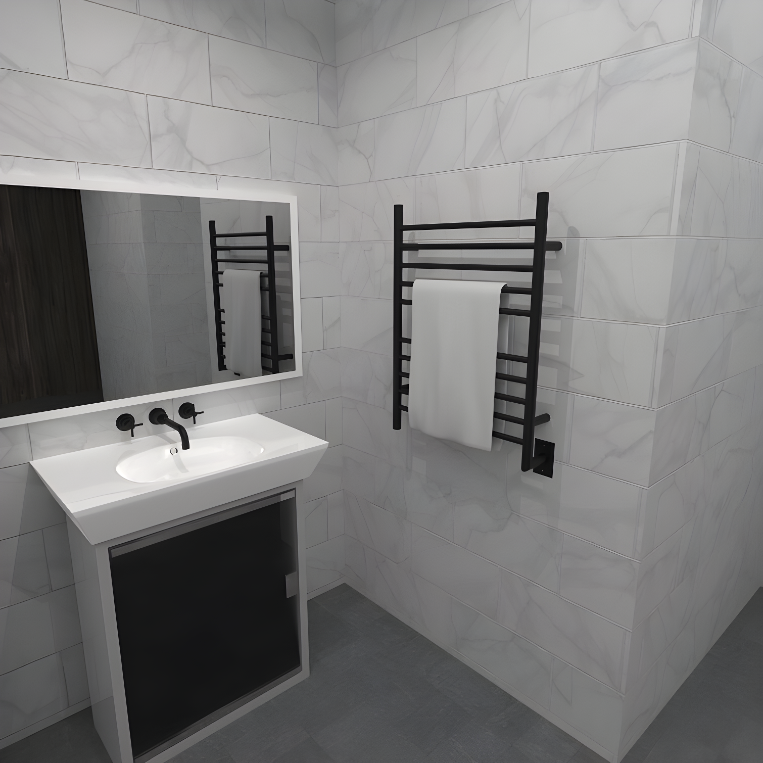 Wall Mount Electric Towel Warmer plug in or hardwired combo unit