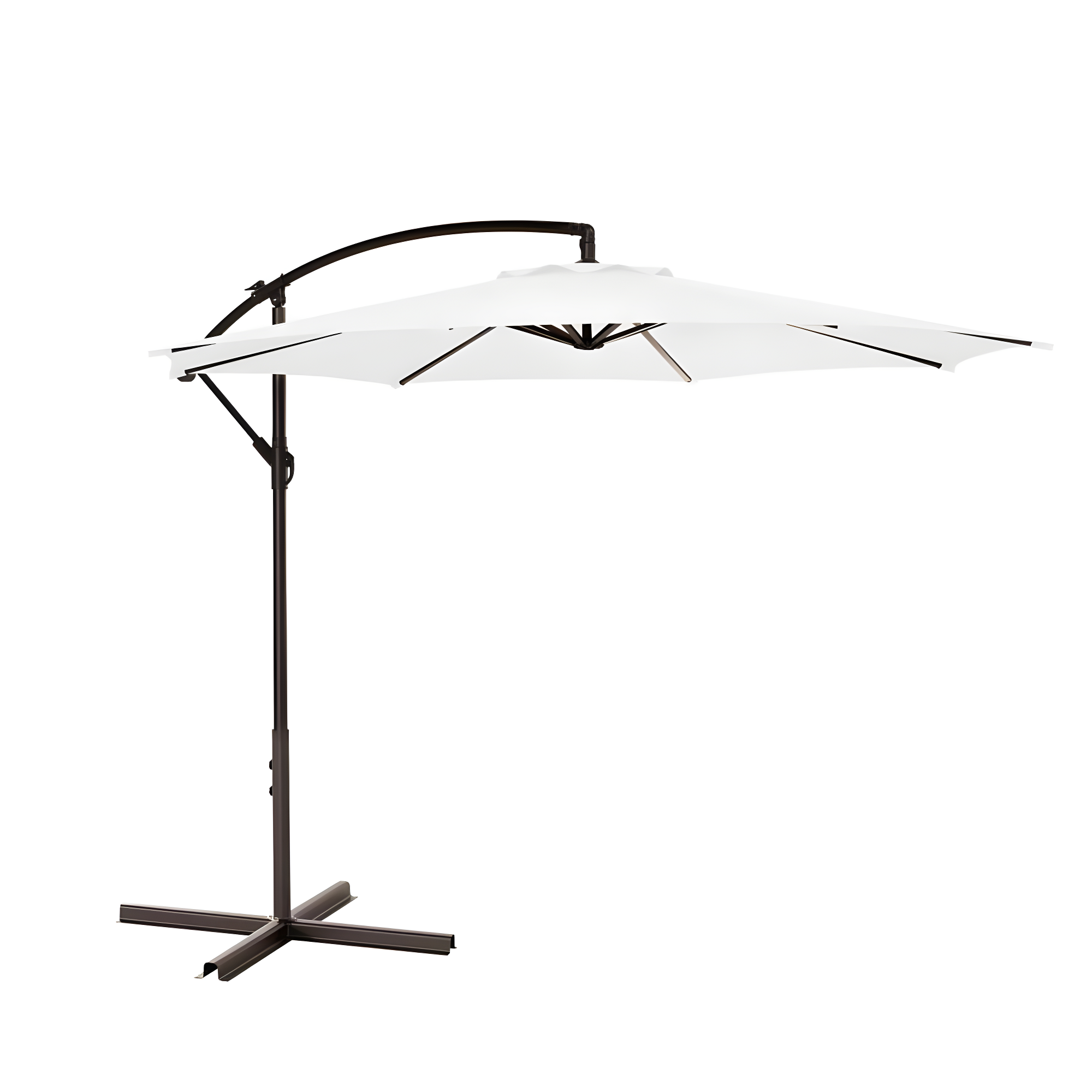 Westin Furniture 10 ft. Cantilever Hanging Patio Umbrella, White