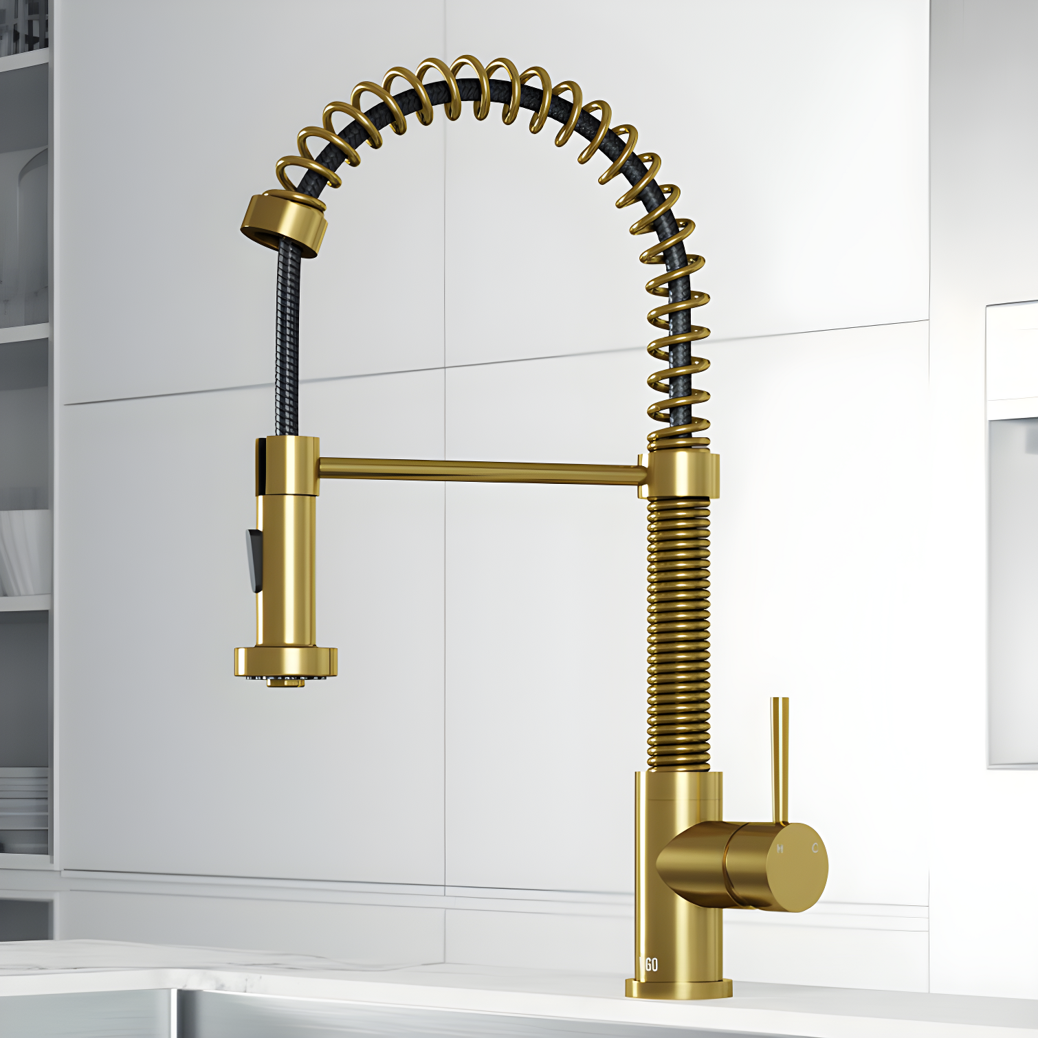 Edison 19" H 1-handle Pull-Down 2-Function Sprayer Kitchen Faucet