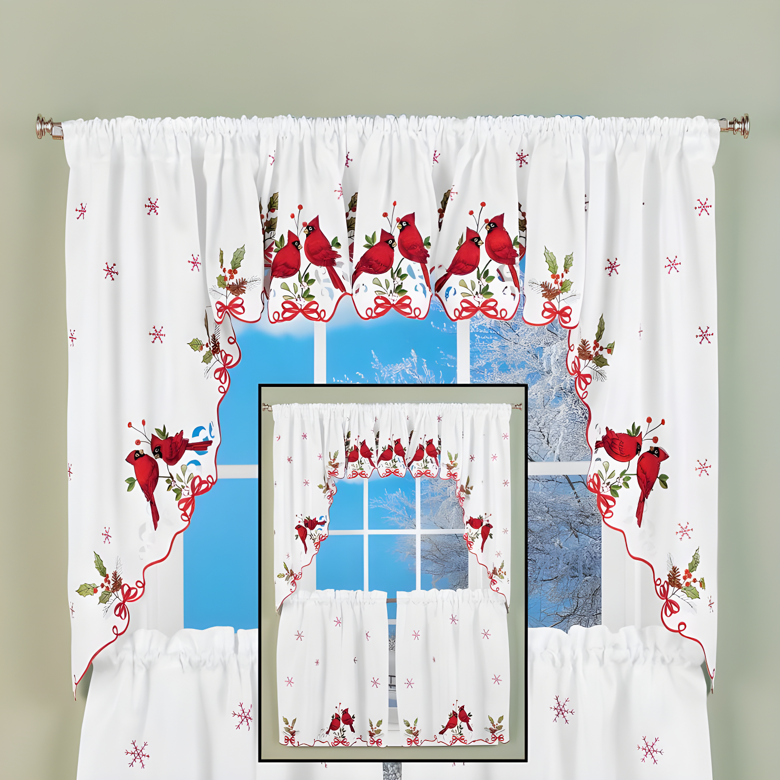 Gateau Animal Print Swag 36.75'' W Window Valance in