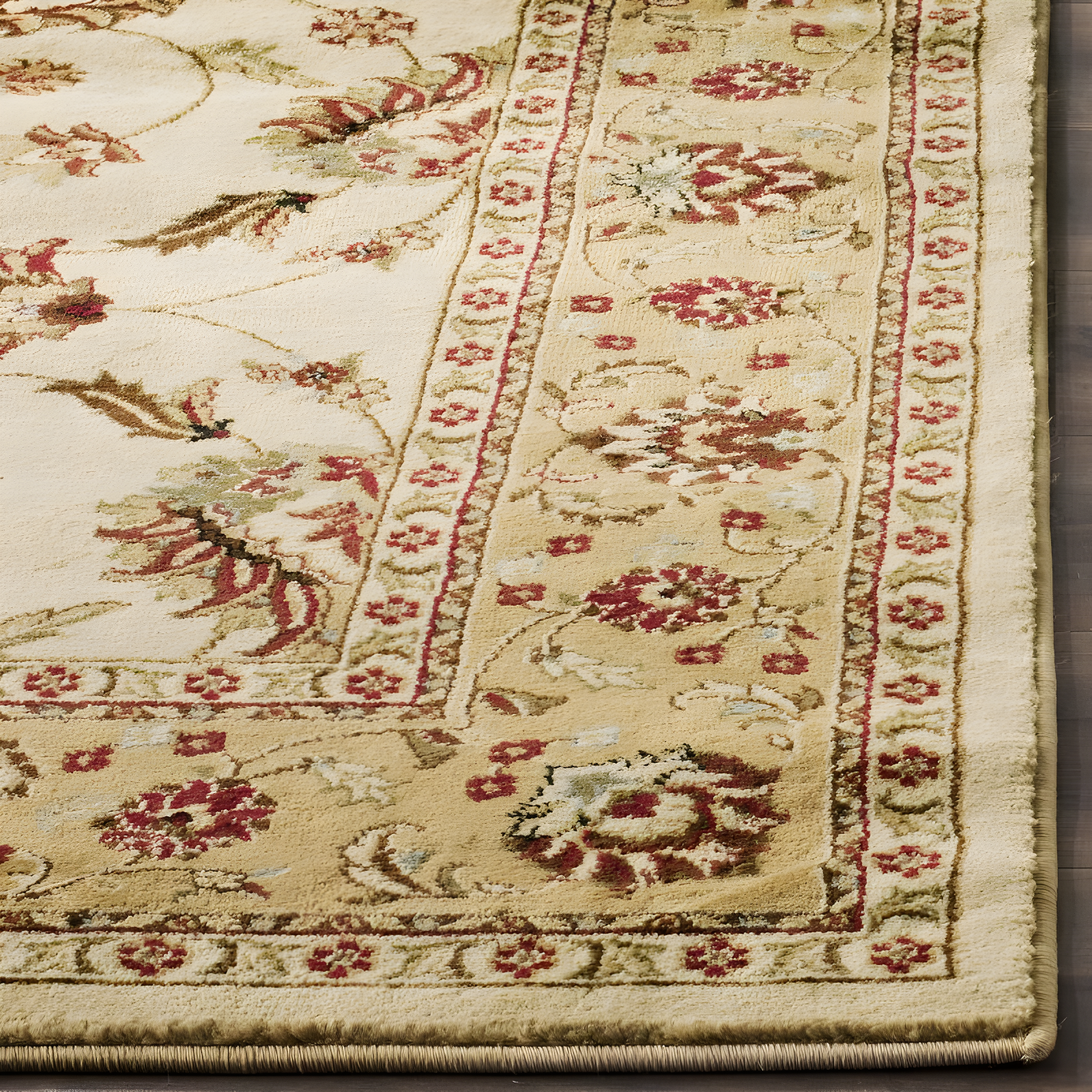 Lyndhurst LNH553 Power Loomed Area Rug - Ivory/Beige - 6'7"x6'7" - Safavieh.
