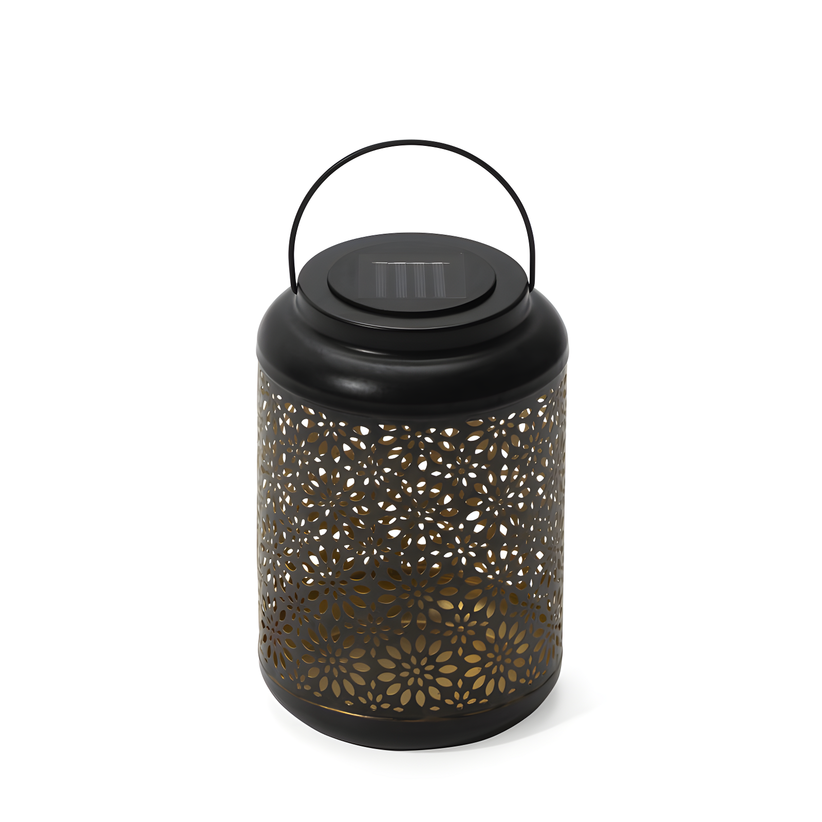 8.75" H Metal Wire Solar Powered Outdoor Hanging Lantern